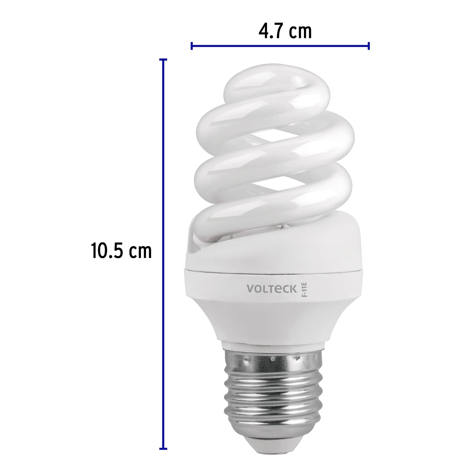 Lámpara espiral T3 11 W luz de día en blíster, VOLTECK