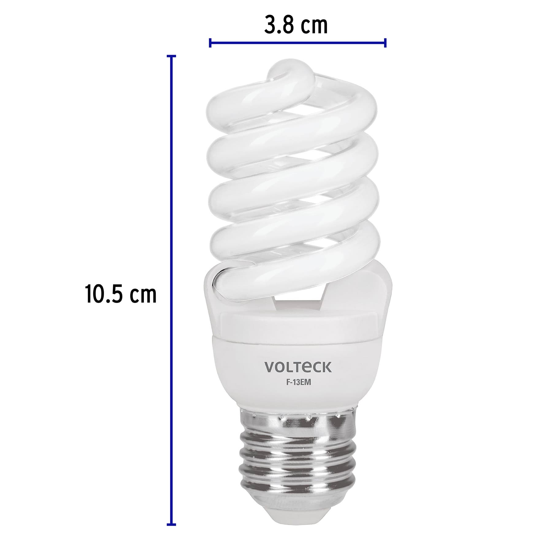 Lámpara espiral mini T2 13 W luz de día en blíster, VOLTECK