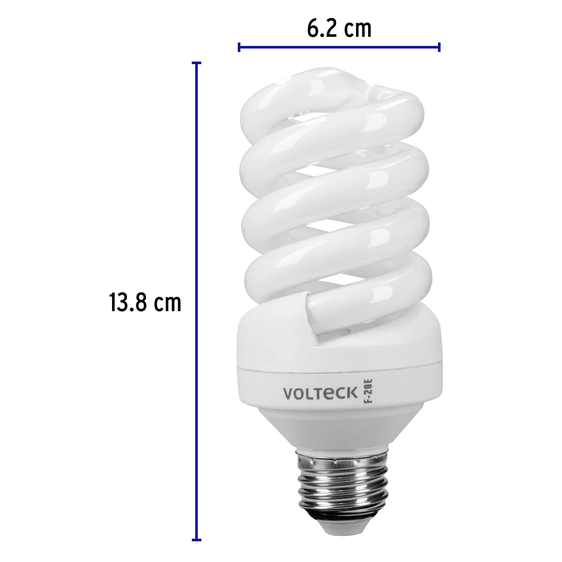Lámpara espiral T4 20 W luz de día en blíster, VOLTECK