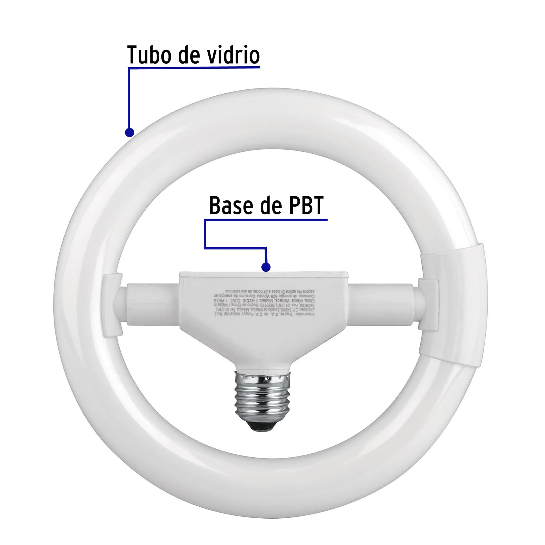 Lámpara circular T9 22 W luz de día en caja, VOLTECK