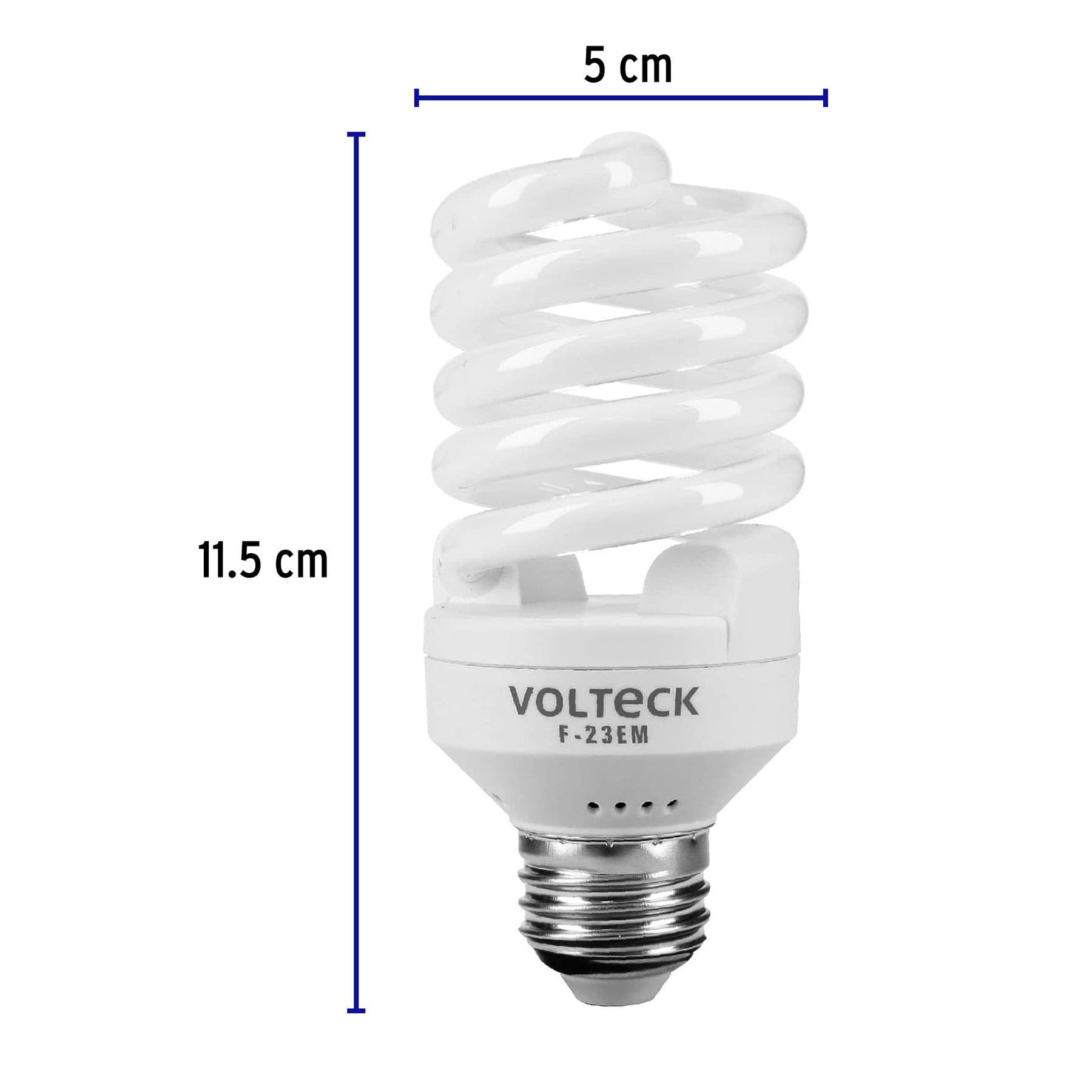 Lámpara espiral mini T2 23 W luz de día en blíster, VOLTECK