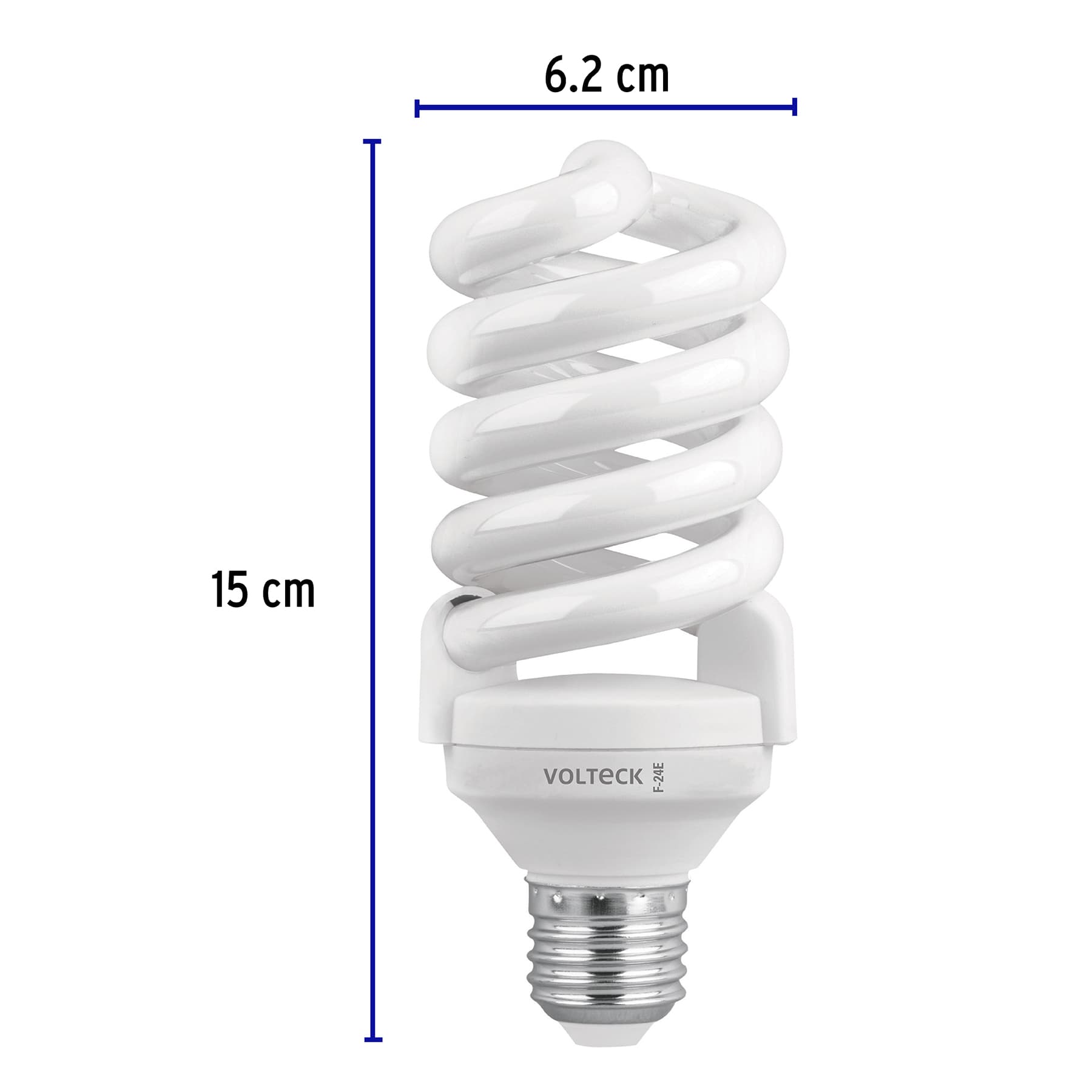 Pack 2 lámparas espiral T4 24 W luz de día, blíster, VOLTECK