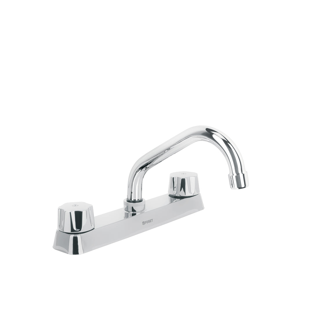 Mezcladora 8" fregadero cromo, cuello corto,hexagonal, BASIC