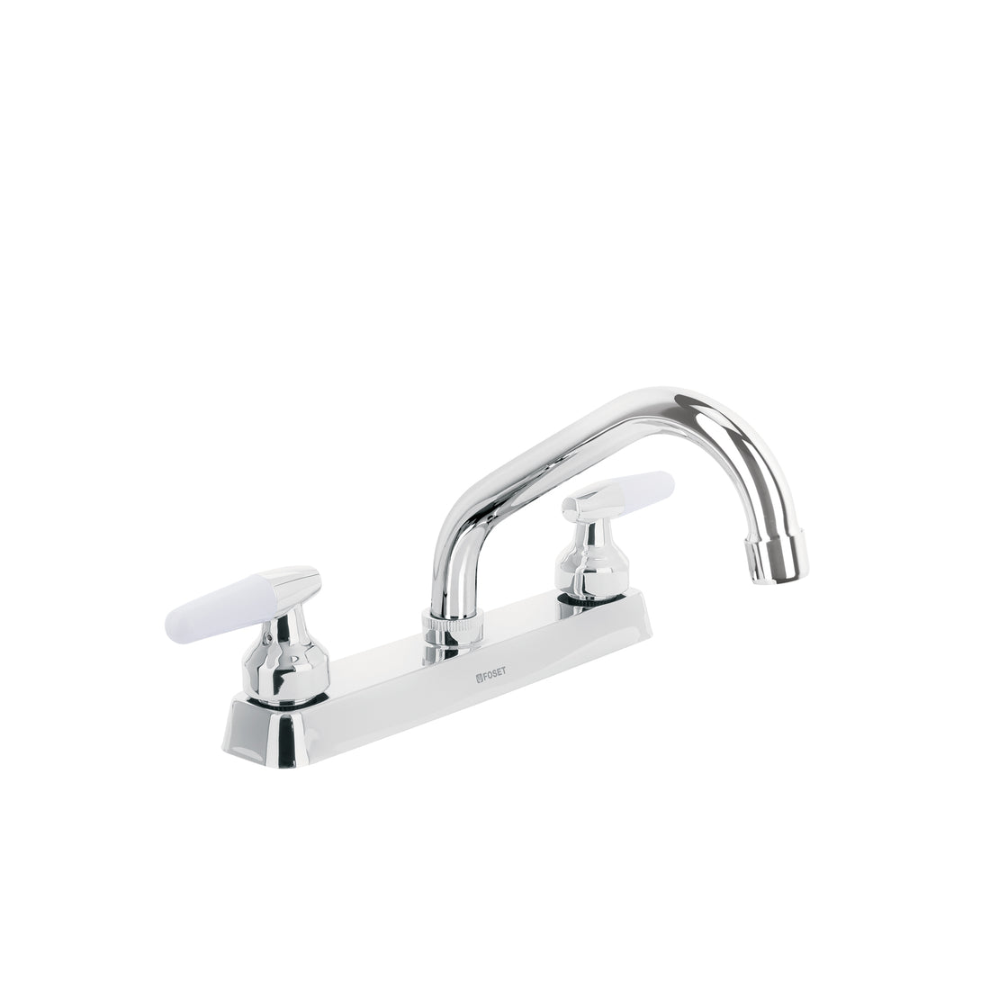 Mezcladora 8" fregadero cromo, cuello corto, cono, BASIC