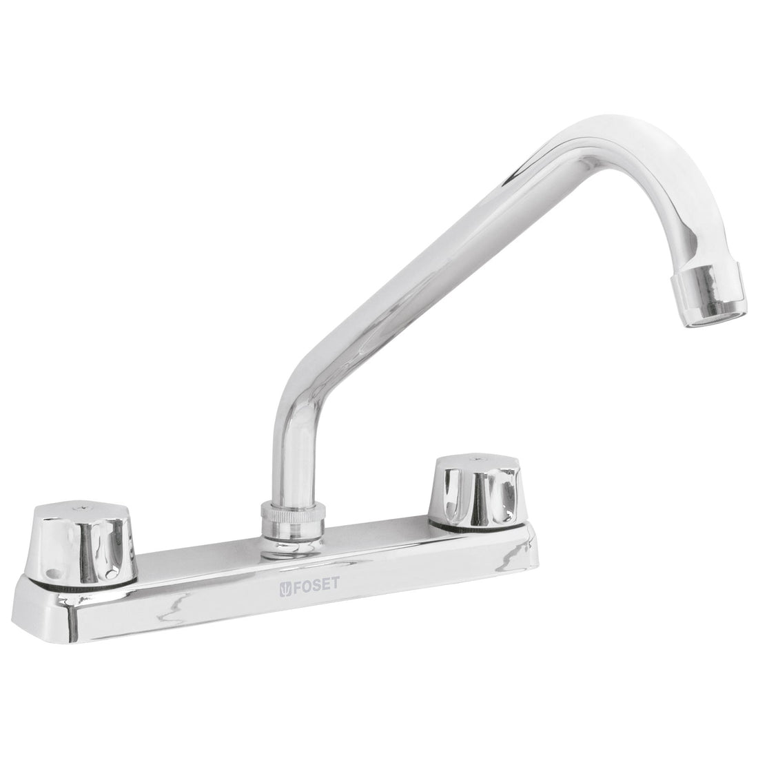 Mezcladora 8" fregadero cromo, cuello largo,compresión,BASIC