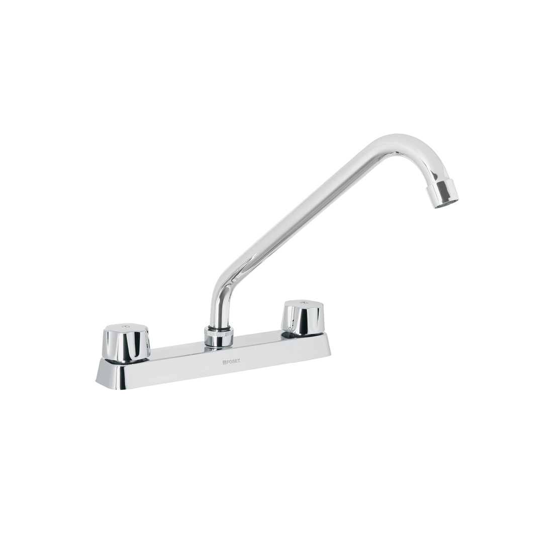 Mezcladora 8" fregadero cromo, cuello largo,hexagonal, BASIC
