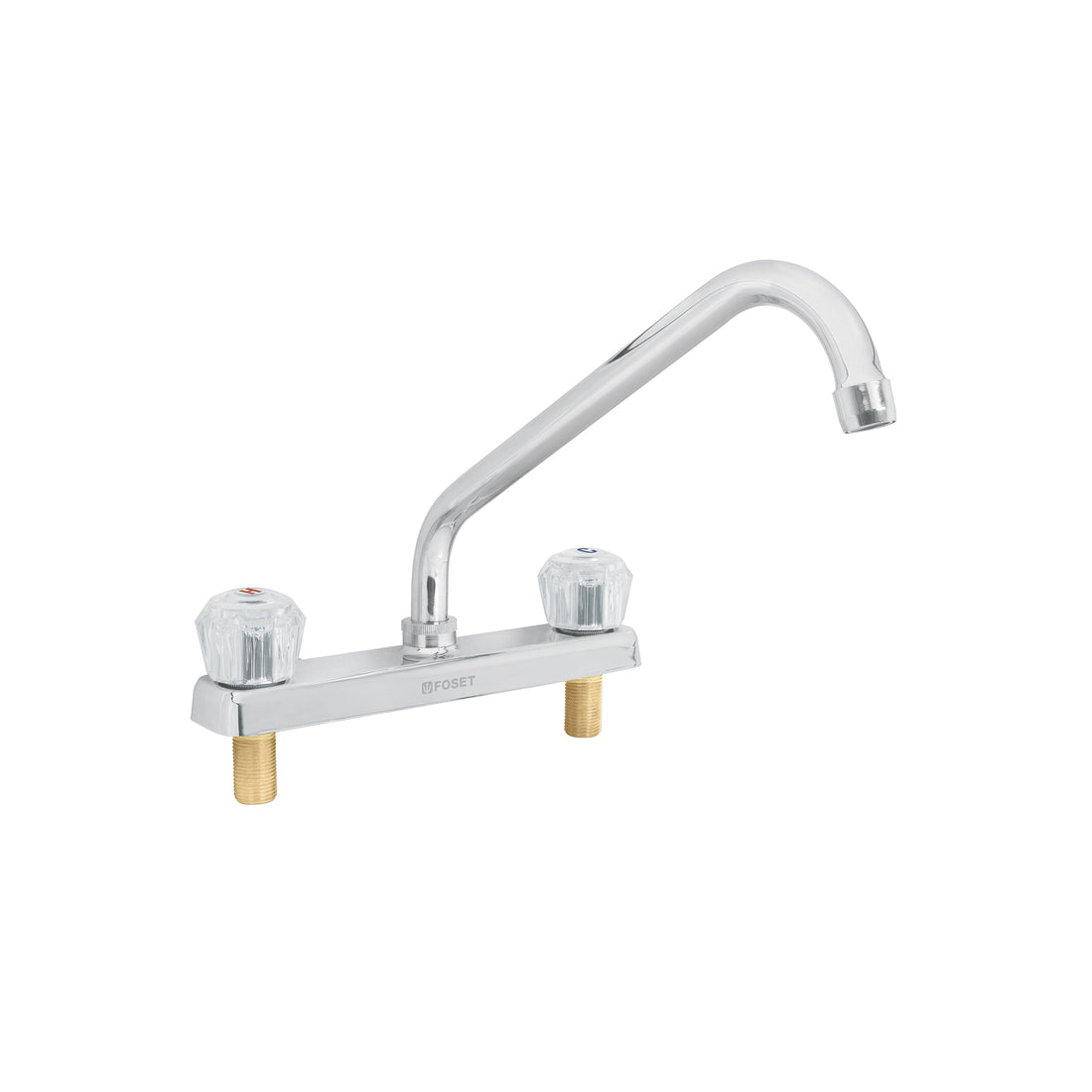Mezcladora 8" fregadero cromo, cuello largo, acrílico, BASIC