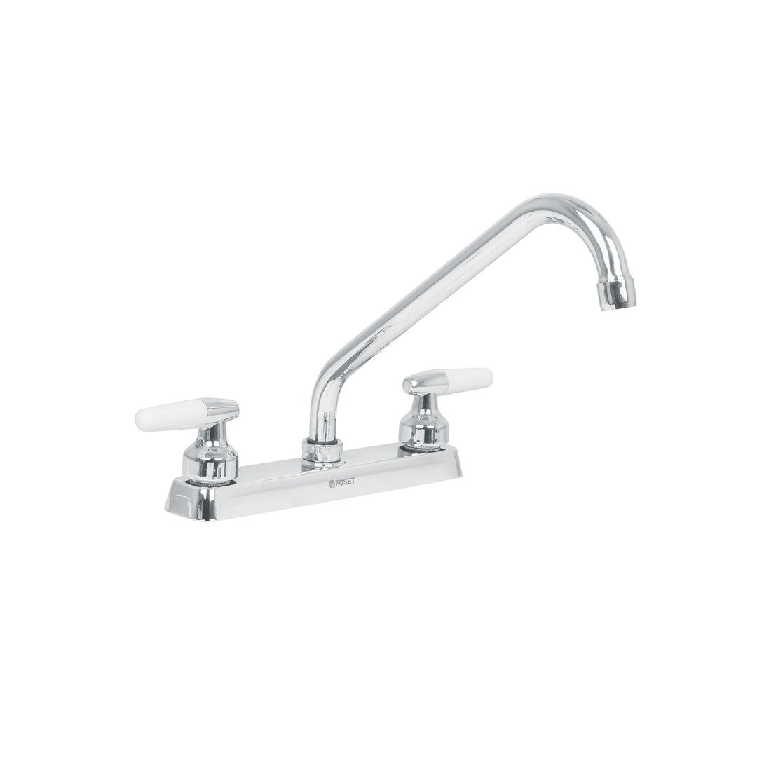 Mezcladora 8" fregadero cromo, cuello largo, cono, BASIC