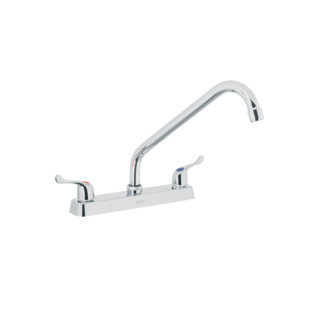 Mezcladora 8" fregadero cromo, cuello largo, palanca, BASIC