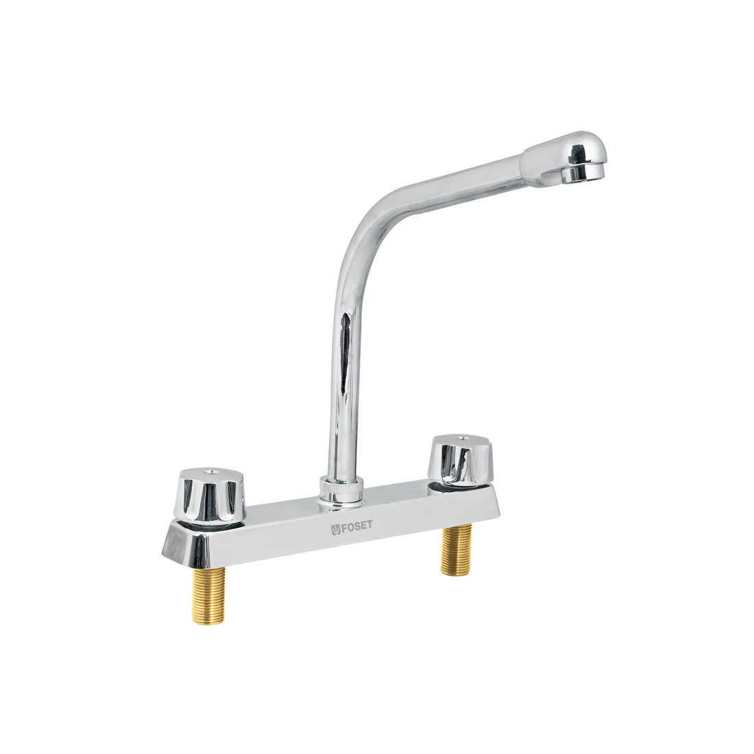 Mezcladora 8" fregadero cromo, cuello cobra,hexagonal, BASIC