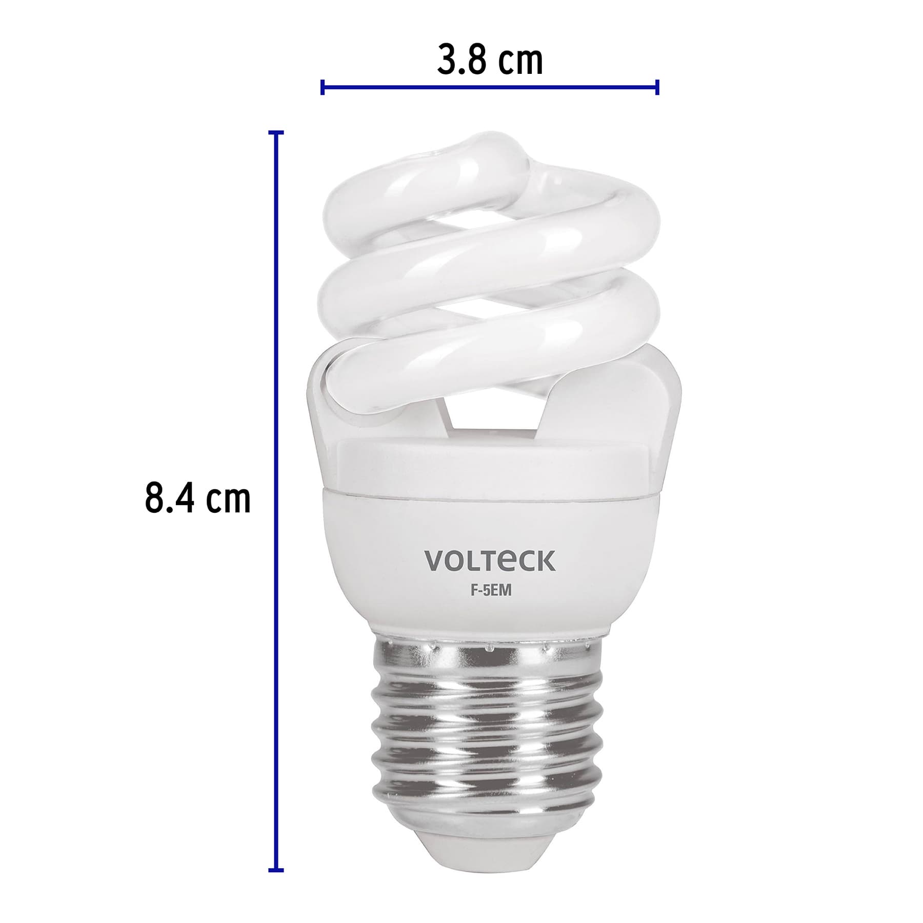 Lámpara espiral mini T2 5 W luz de día en blíster, VOLTECK