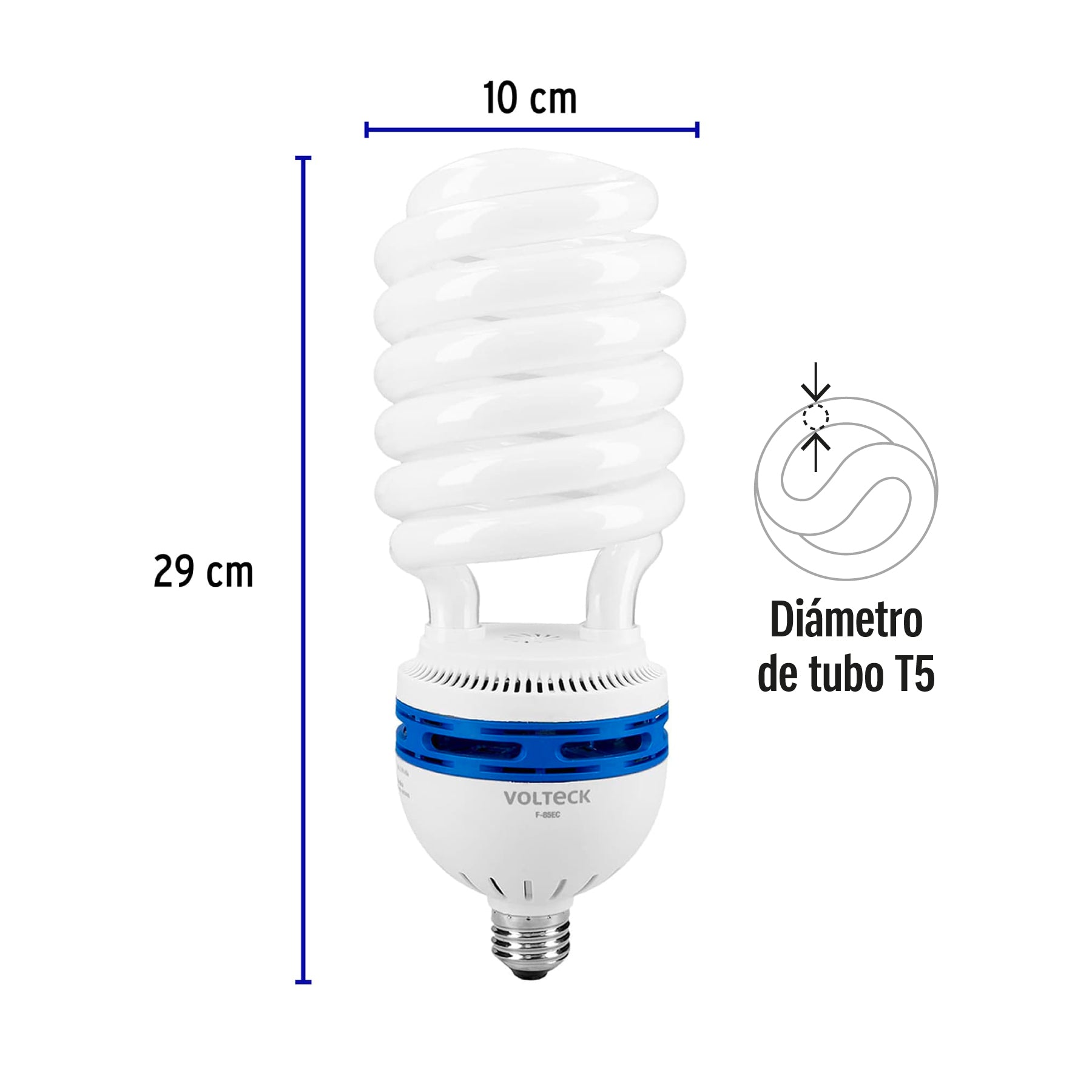 Lámpara espiral T5 85 W alta potencia luz de día, caja