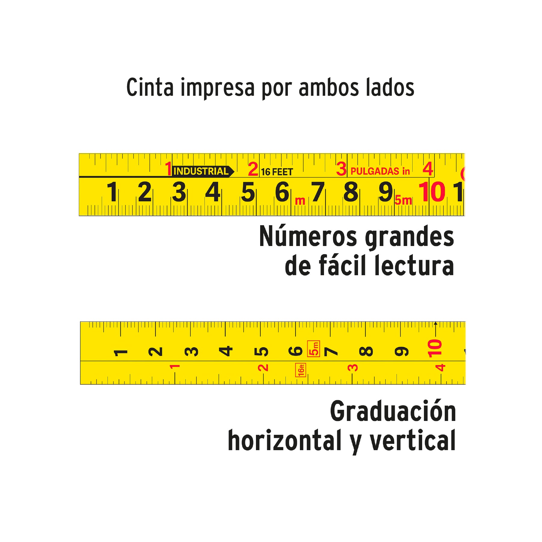 Flexómetro Auto-Lock contra impactos 3 m cinta 16 mm, TRUPER