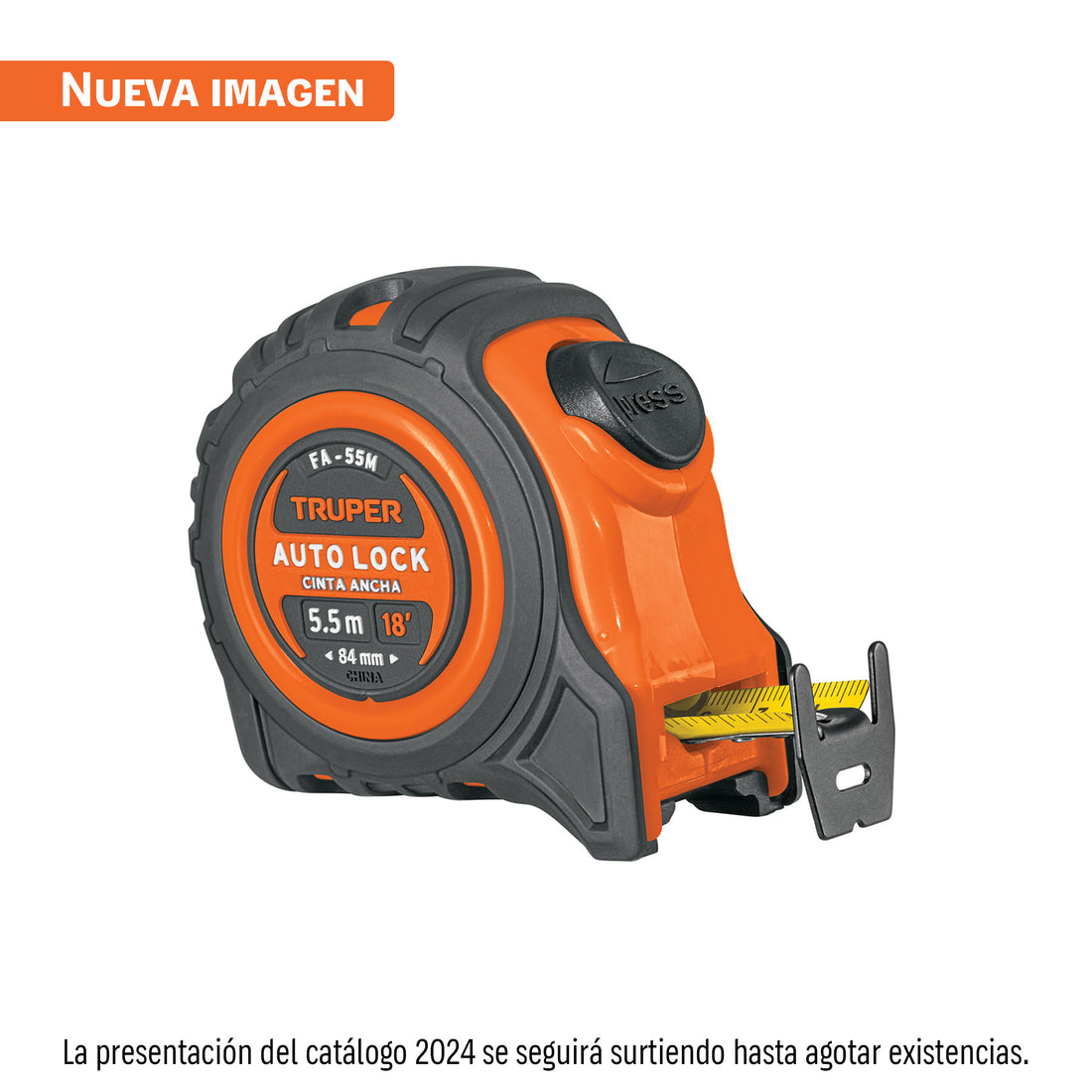 Flexómetro Auto-Lock contra impactos 5.5 m cinta 25 mm