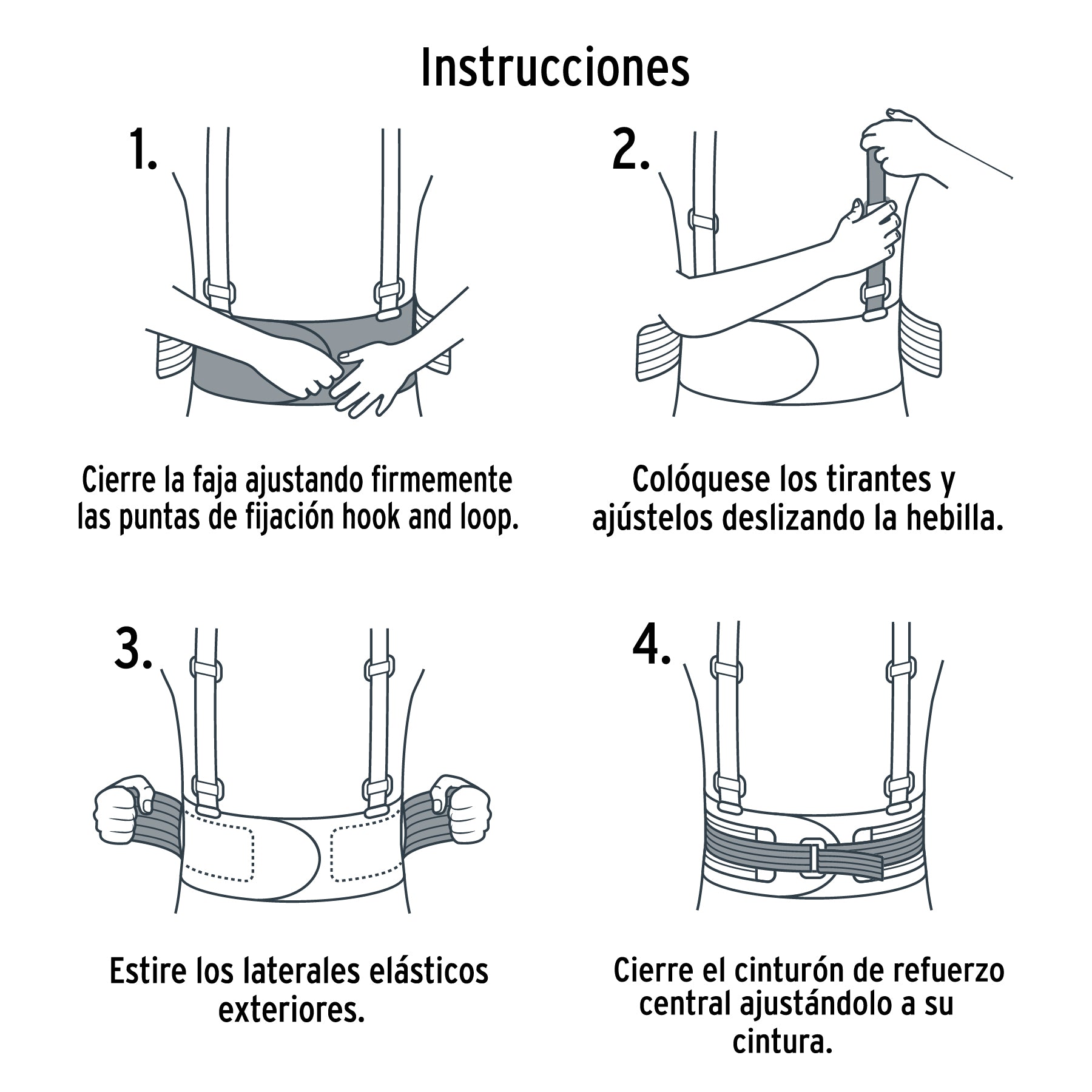 Faja lumbar con tercer cinturón, talla G, TRUPER