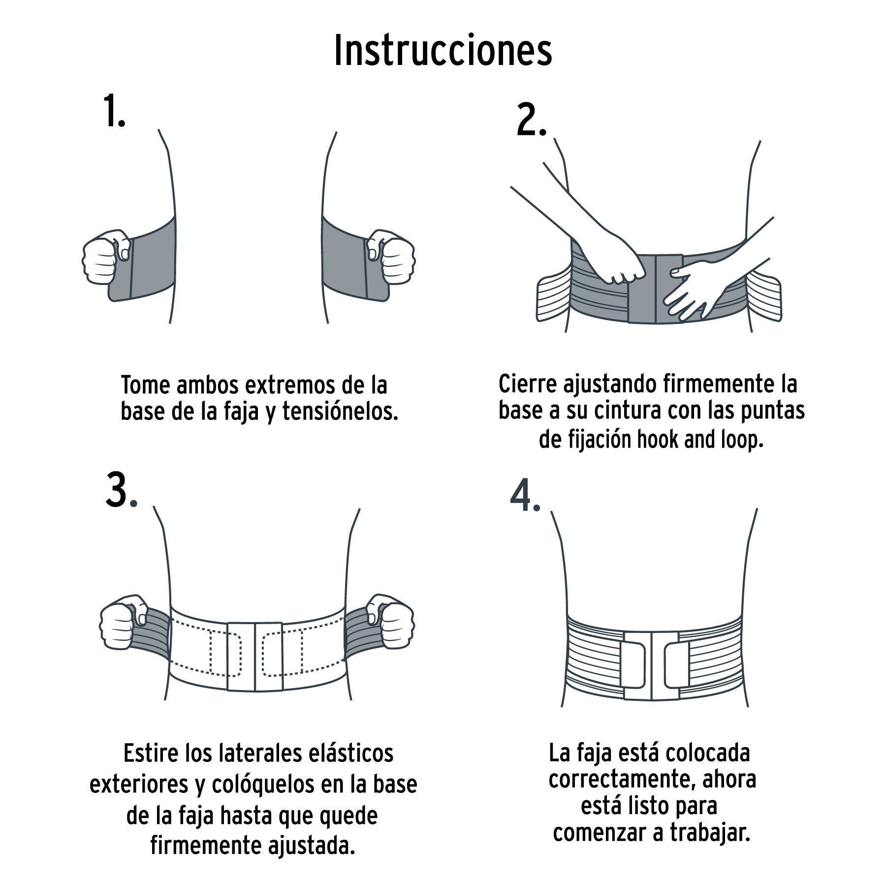 Faja lumbar tipo cinturón de malla transpirable, CH, TRUPER
