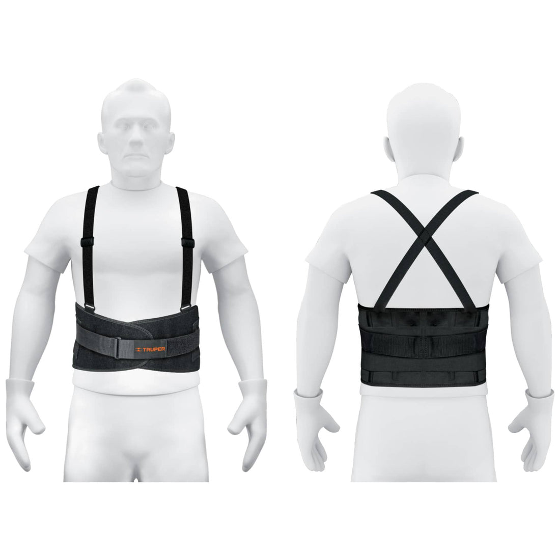 Faja lumbar con tercer cinturón, talla CH, TRUPER