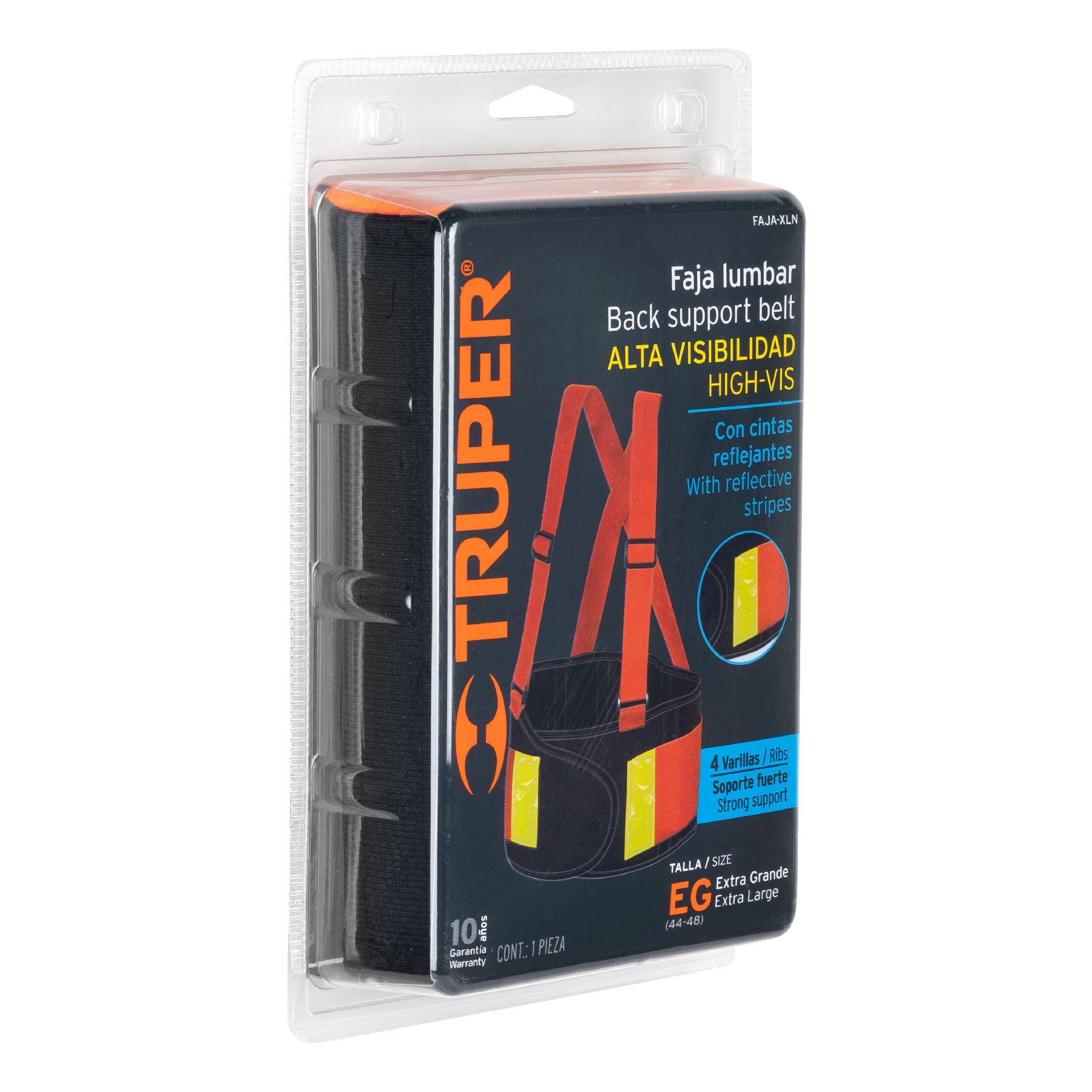 Faja lumbar naranja con cintas de alta visibilidad,XG,TRUPER