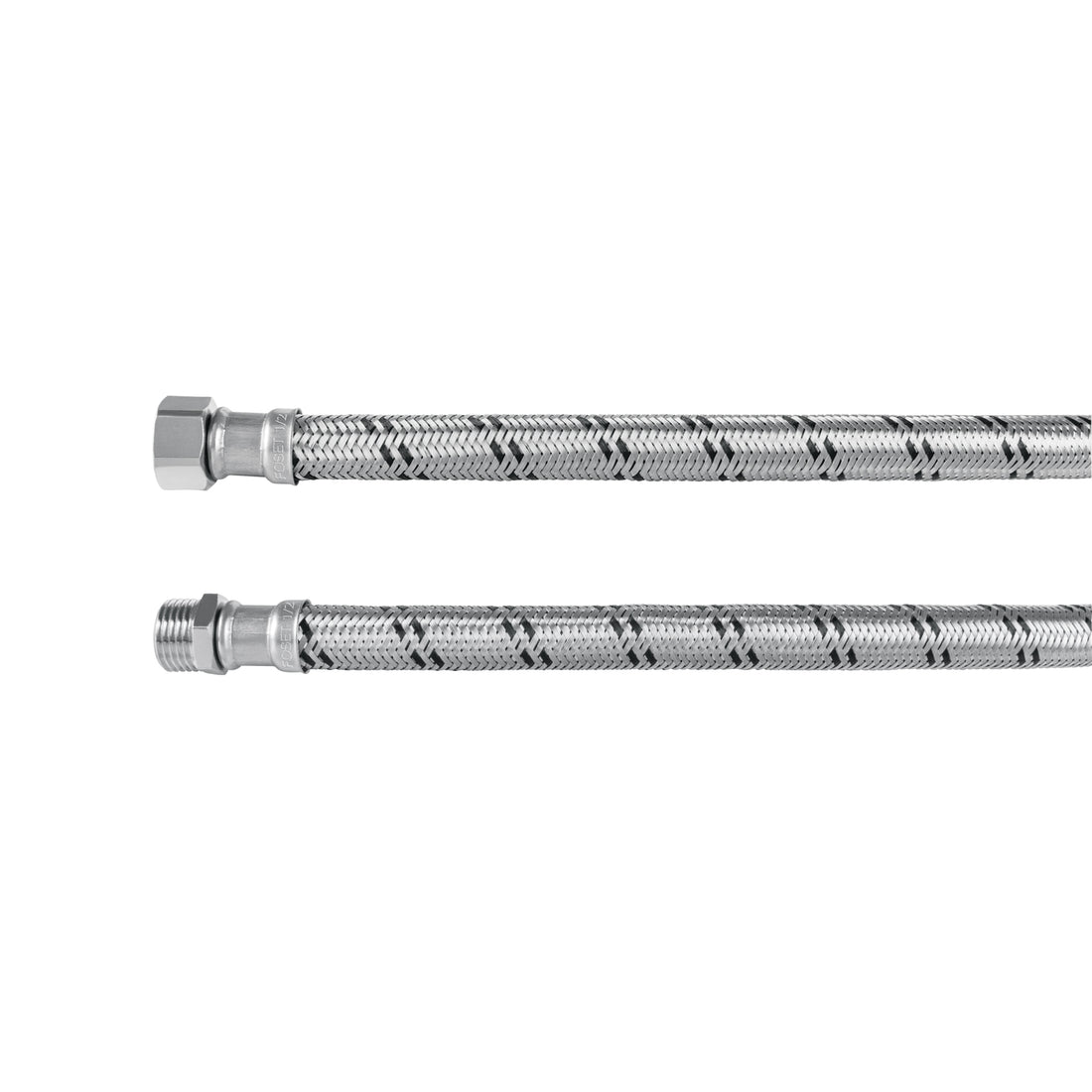 Manguera para boiler, acero inox. 1/2"H x 1/2"M, 60 cm