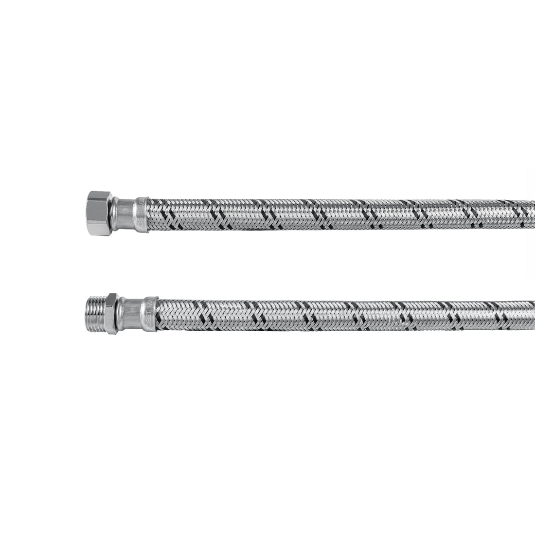 Manguera para boiler, acero inox. 1/2"H x 1/2"M, 80 cm