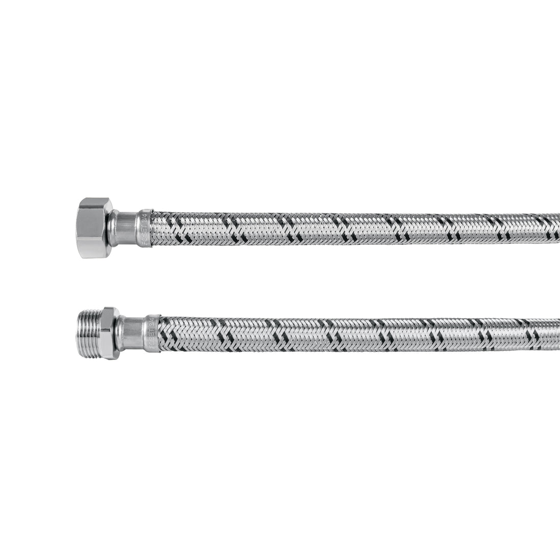 Manguera para boiler, acero inox. 3/4"H x 3/4"M, 60 cm