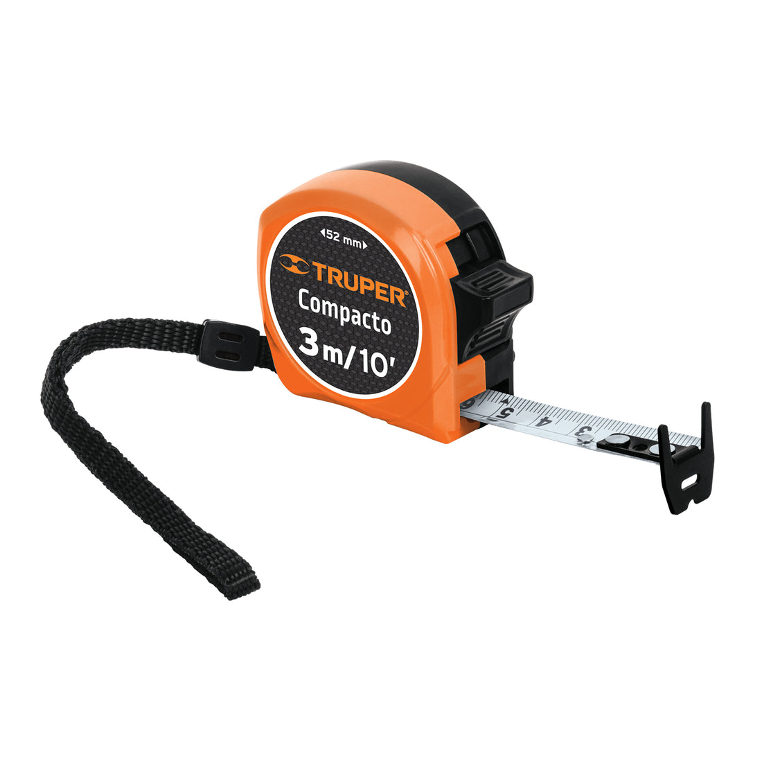 Flexómetro compacto, 3 m, cinta 16 mm