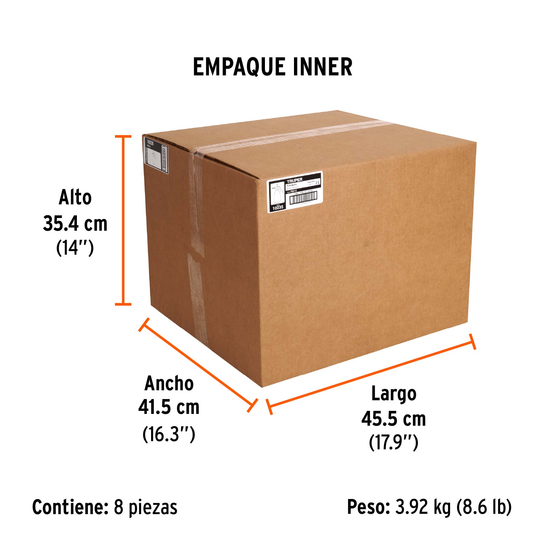 Fumigador de 2 litros doméstico, TRUPER - Empaque