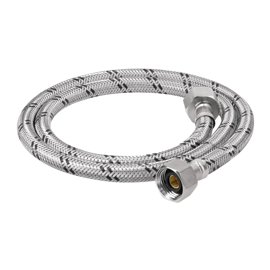 Manguera lavabo/fregadero, acero inox, 1/2" x 1/2", 100 cm