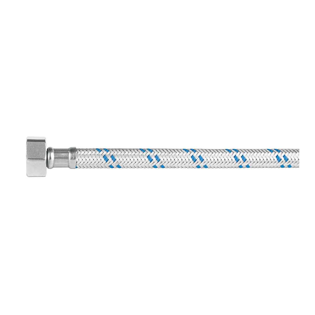 Manguera para lavabo/fregadero, aluminio, 1/2" x 1/2", 55 cm
