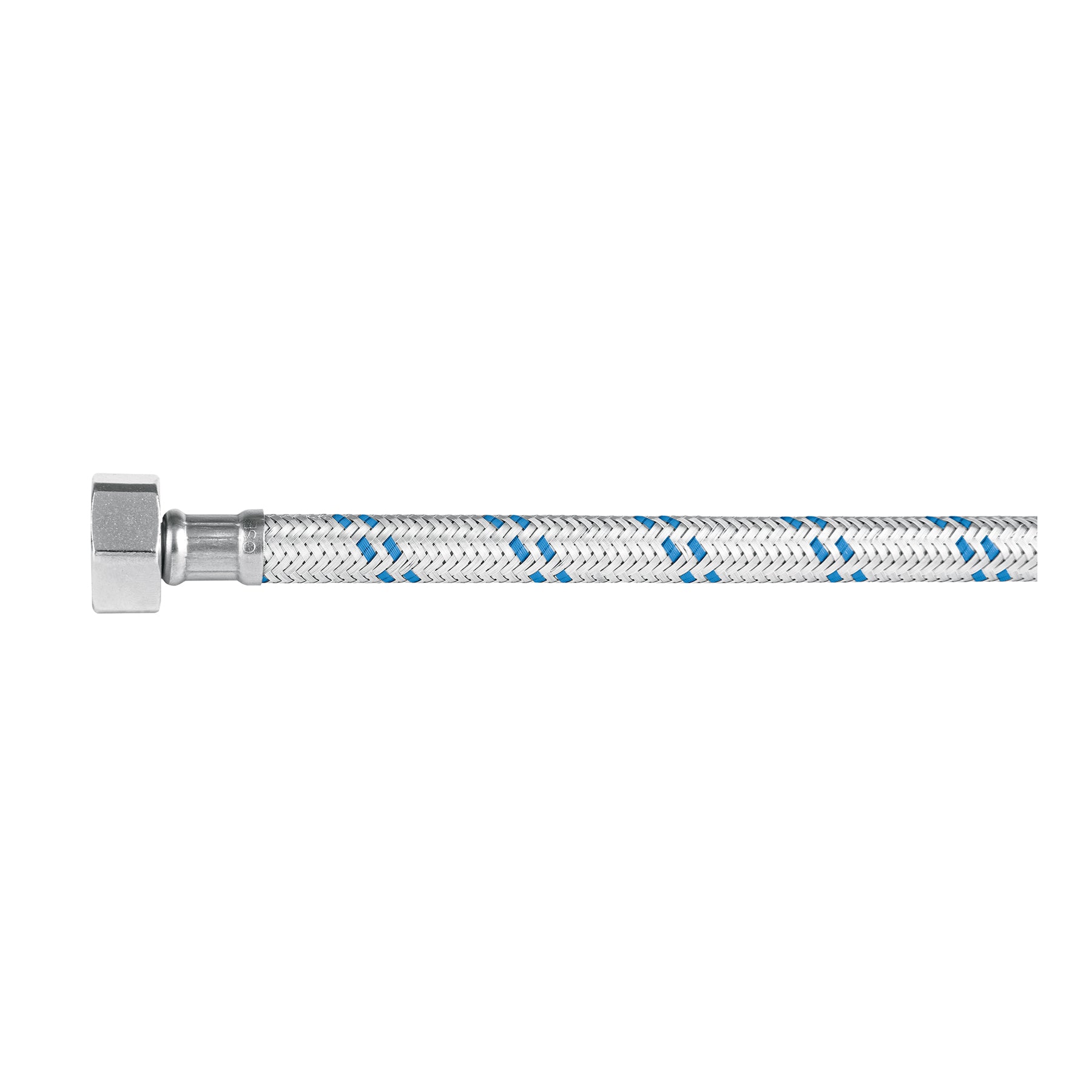Manguera para lavabo/fregadero, aluminio, 1/2" x 1/2", 55 cm