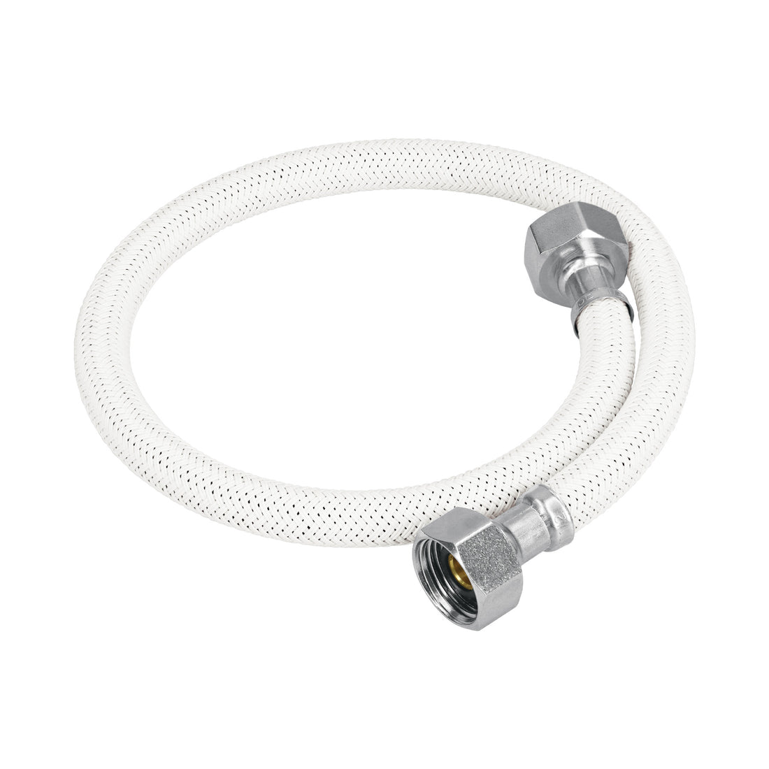 Manguera lavabo/fregadero, vinilo blanco, 1/2" x 1/2", 55 cm