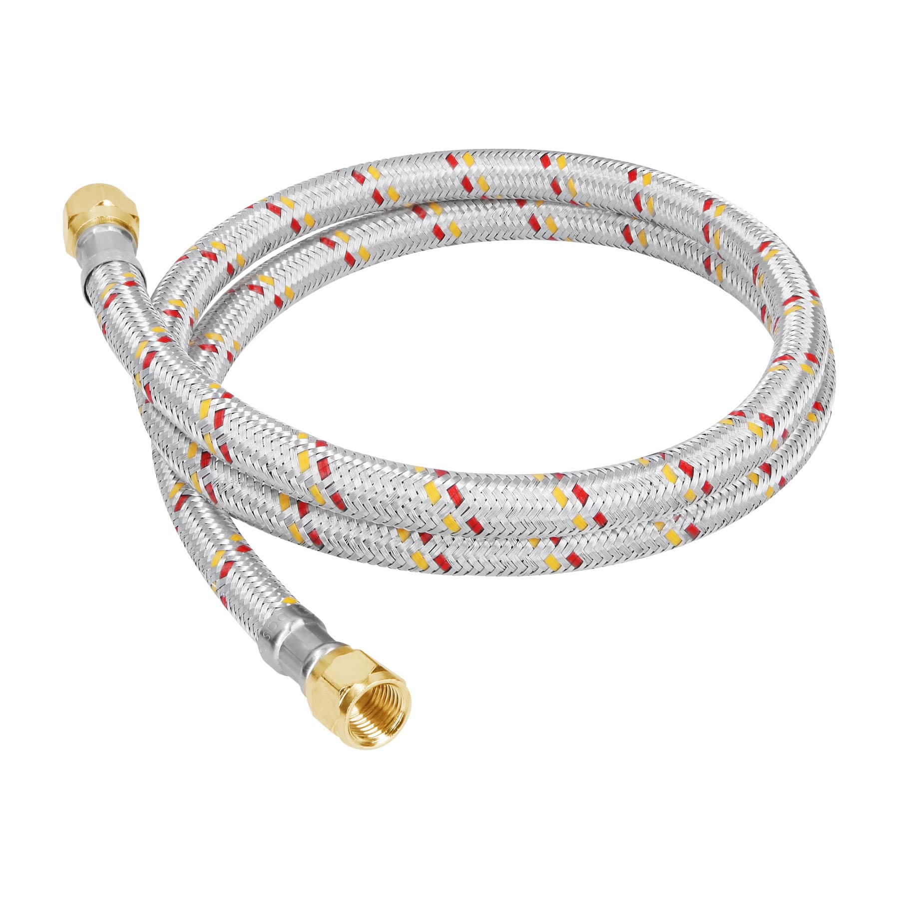 Manguera para gas, aluminio, 5/16" flare, 100cm, FOSET BASIC