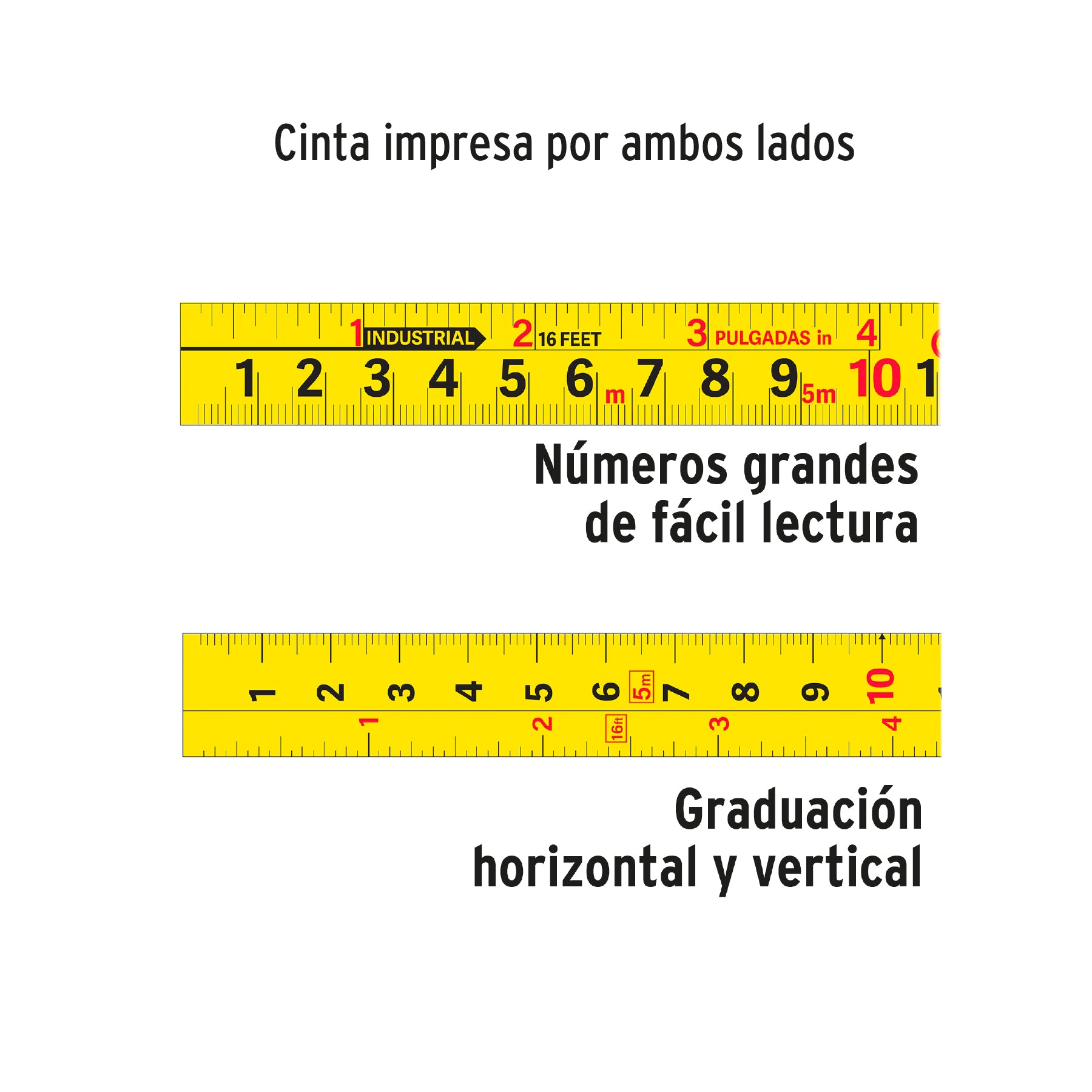 Flexómetro Gripper contra impactos 10 m cinta 32 mm, TRUPER