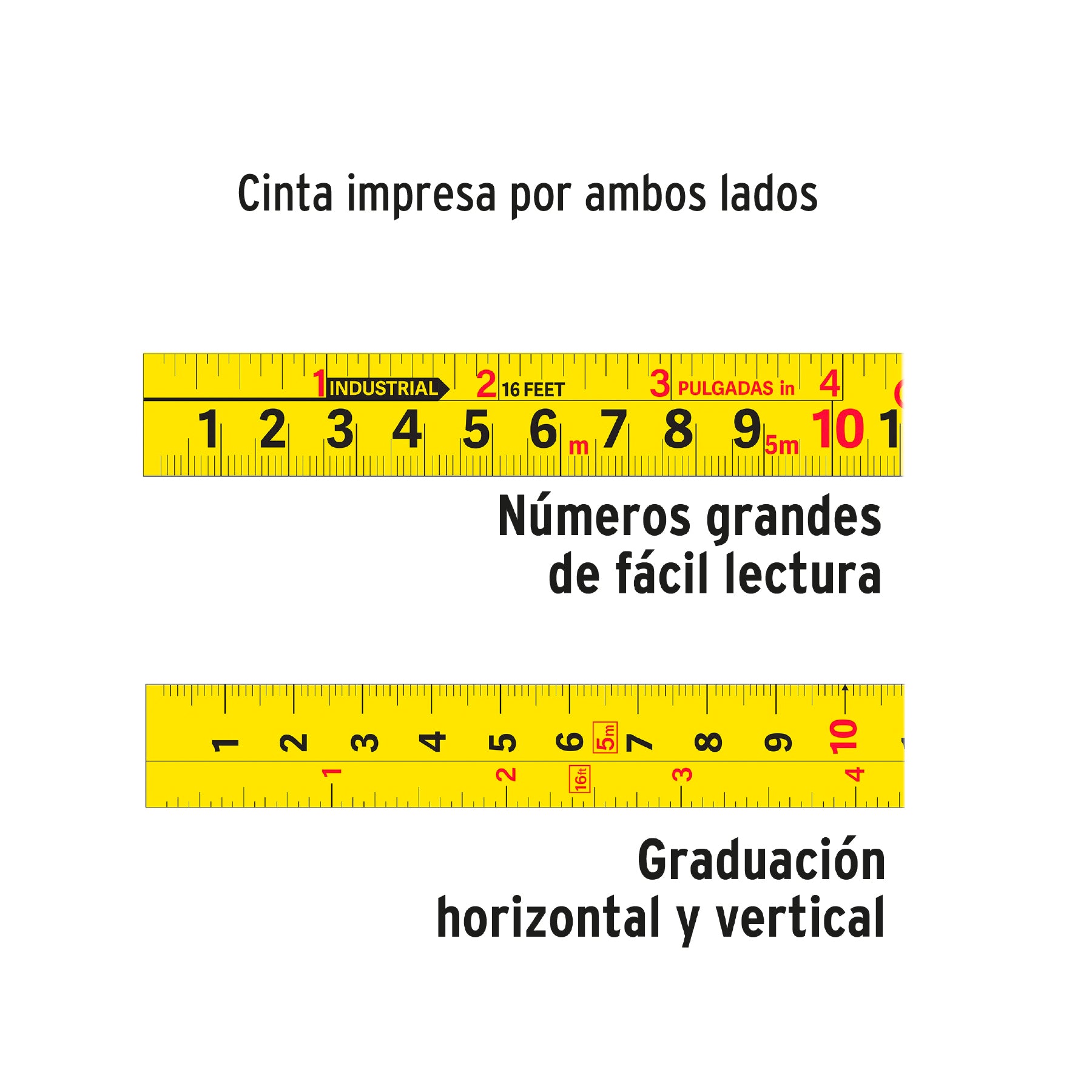 Flexómetro Gripper contra impactos 3 m cinta 13 mm, TRUPER