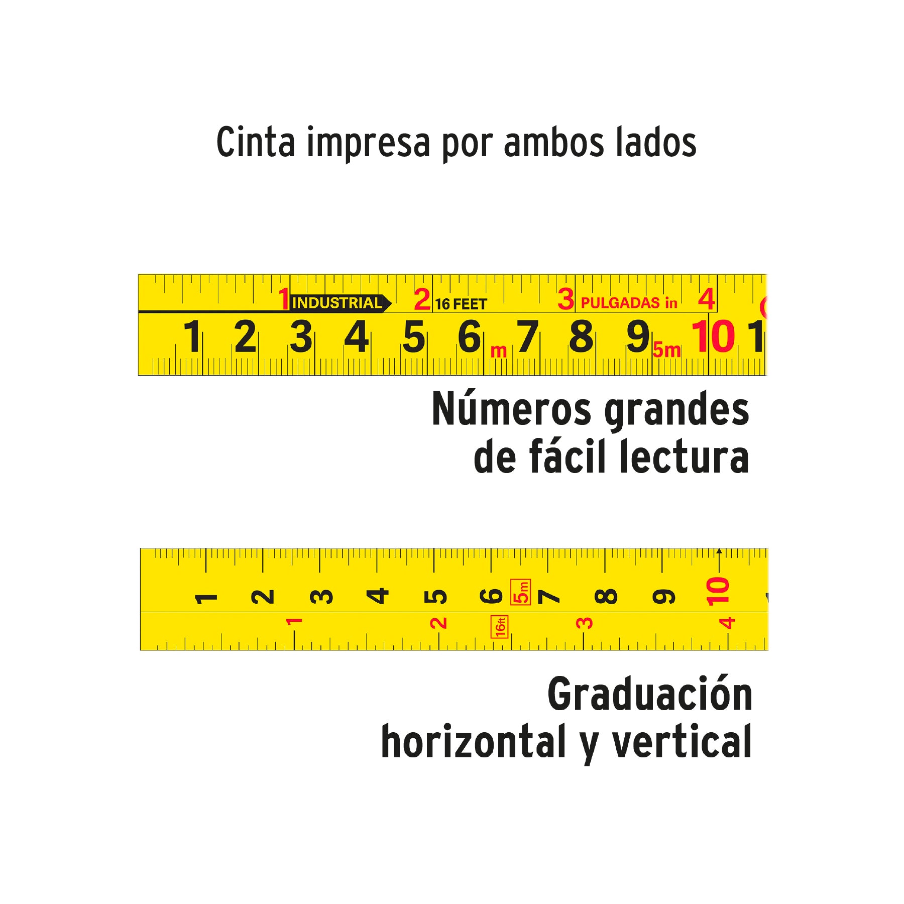 Flexómetro Gripper contra impactos 5.5 m cinta 25 mm, TRUPER