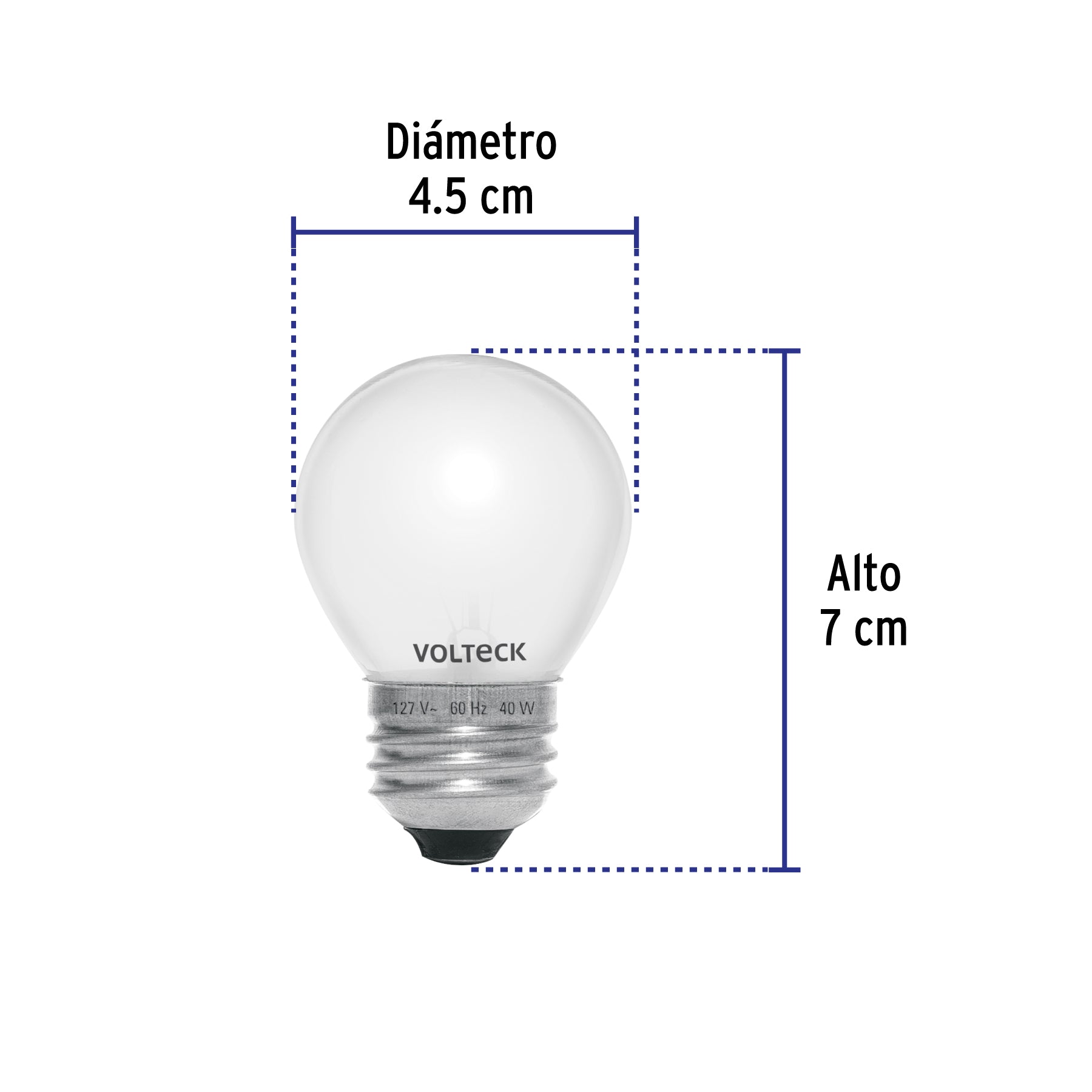 Foco incandescente 40W para horno/refrigerador, perla