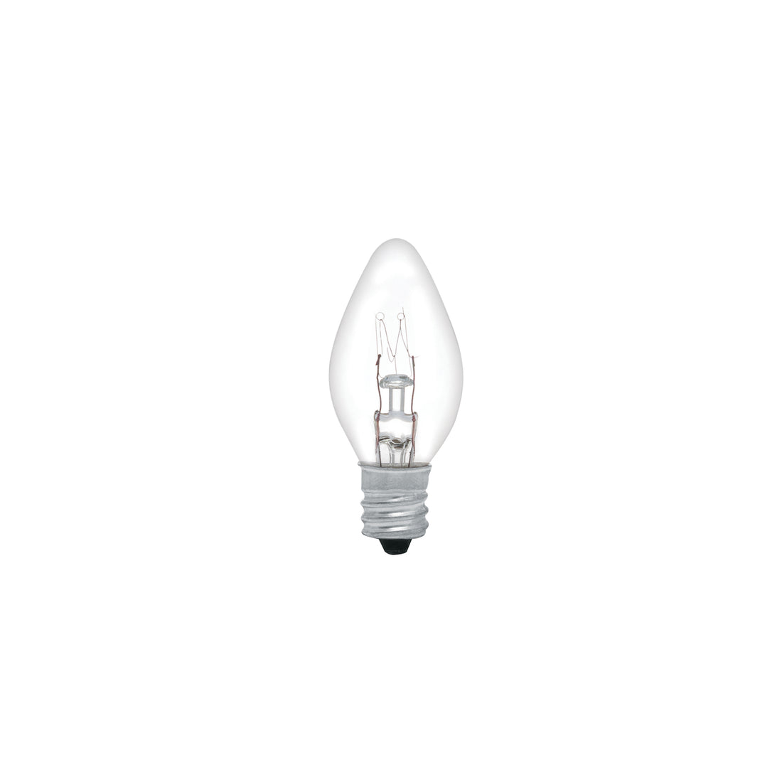 Caja con 50 focos incandescentes transparentes base E12 7.5W
