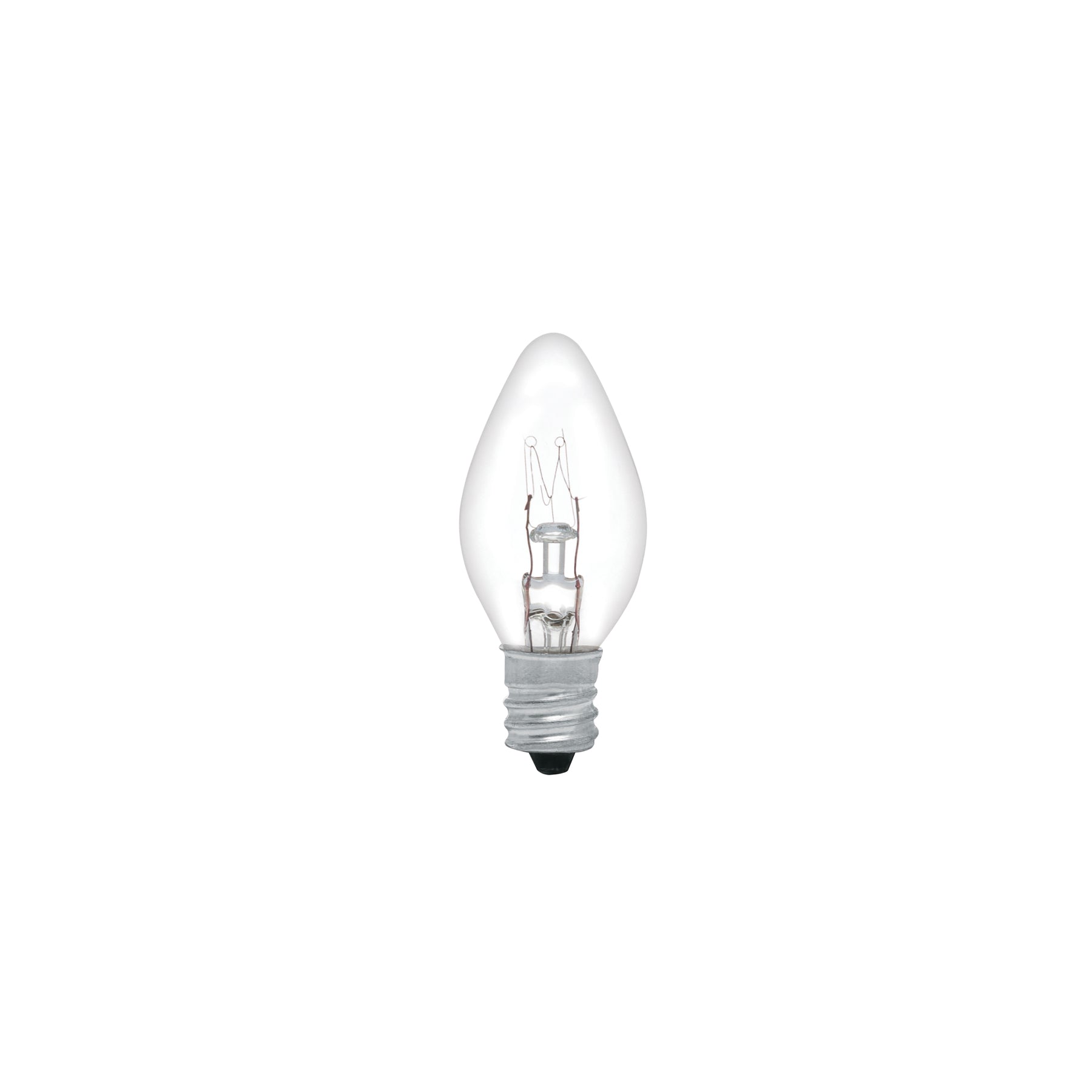 Caja con 50 focos incandescentes transparentes base E12 7.5W