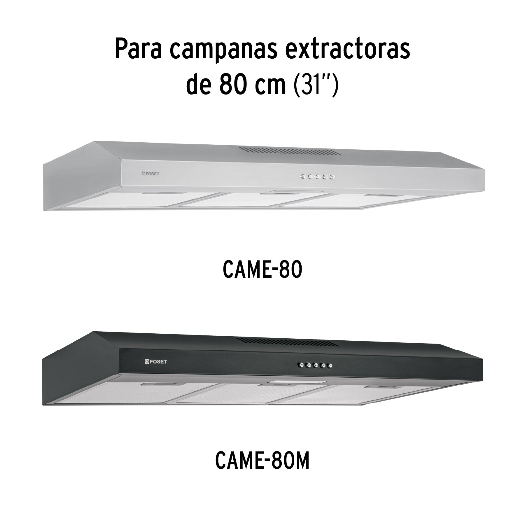 Juego de 3 filtros de aluminio para campana CAME-80