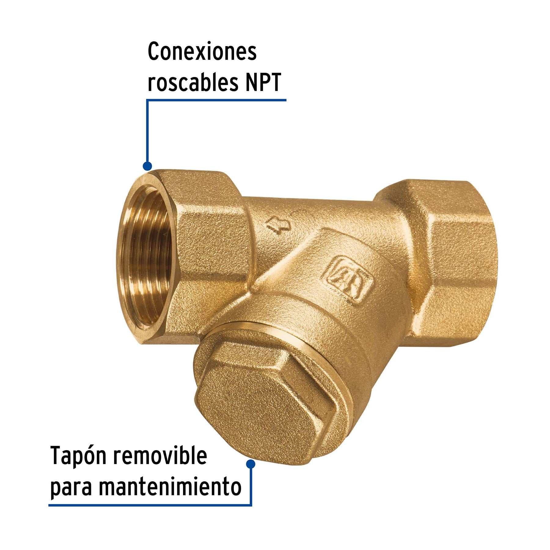 Filtro de latón en "Y" de 1", FOSET
