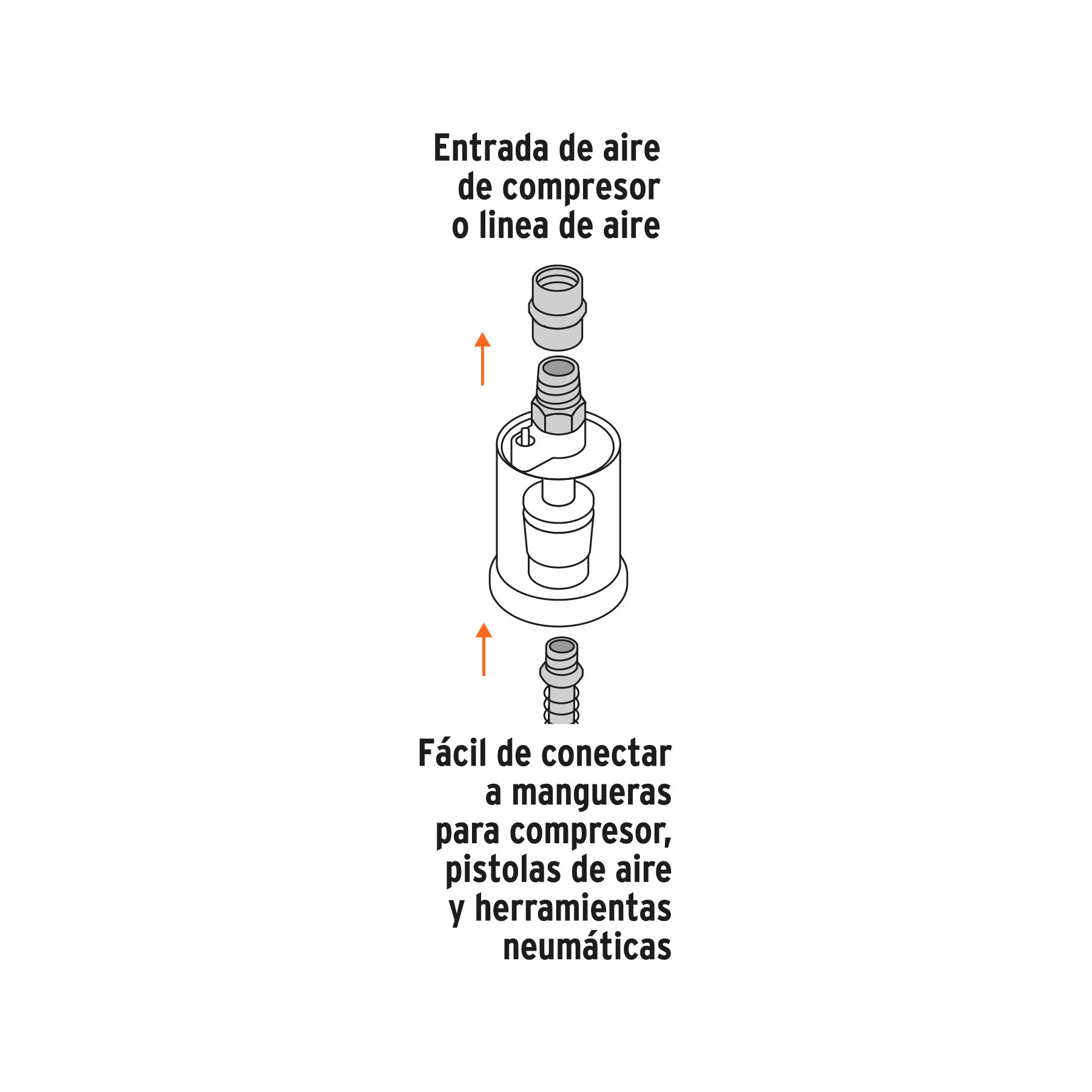 Filtro separador de agua y aceite, cuerda 1/4" NPT, TRUPER