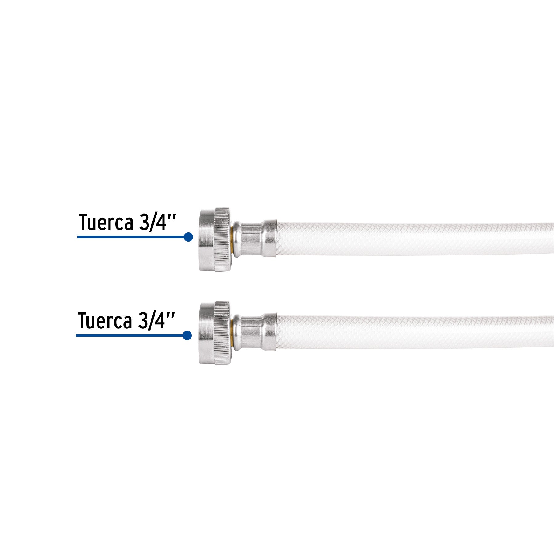 Manguera para lavadora, vinilo, 3/4" x 3/4", 1.8 m, FOSET