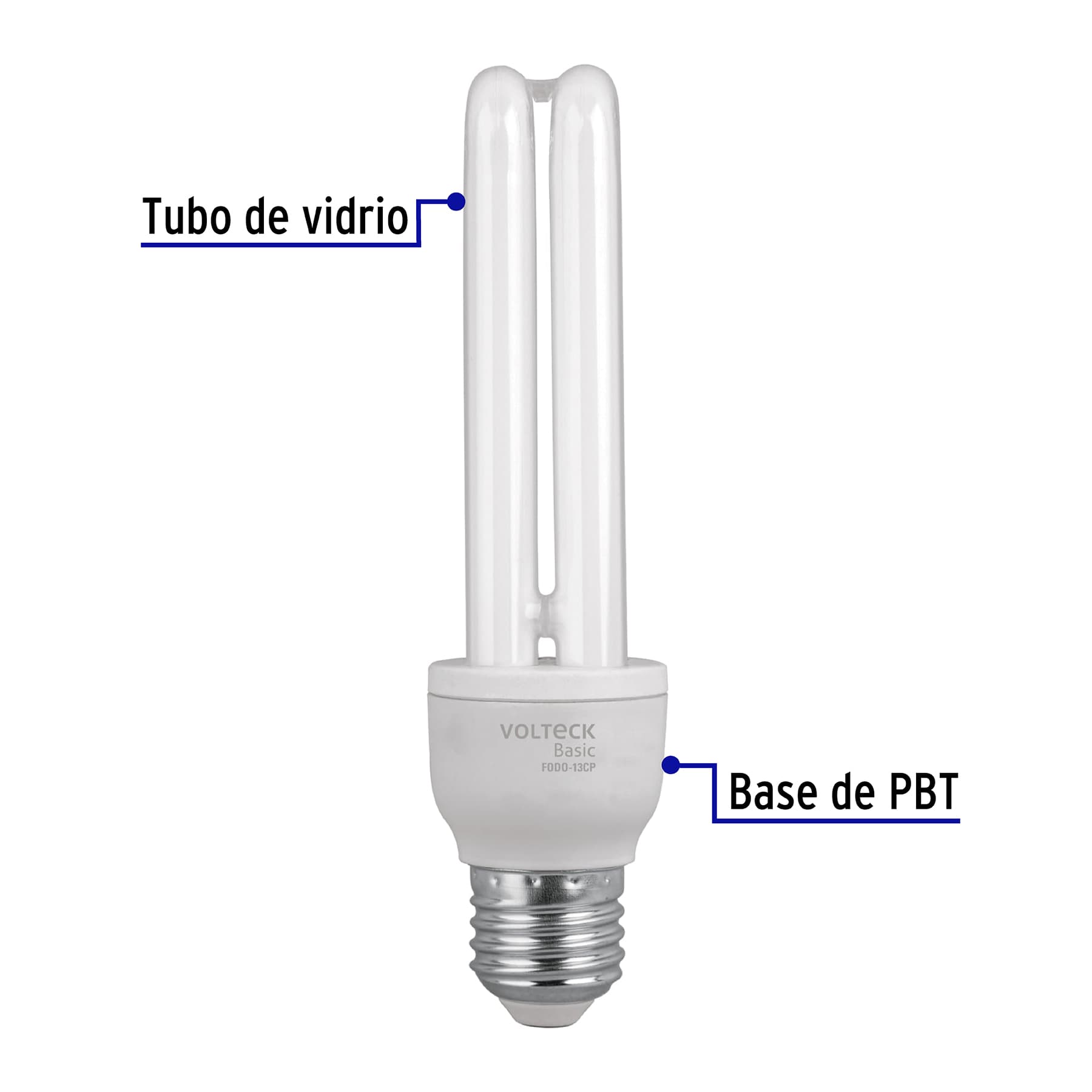 Lámpara doble T4 13 W luz de día en caja, VOLTECK