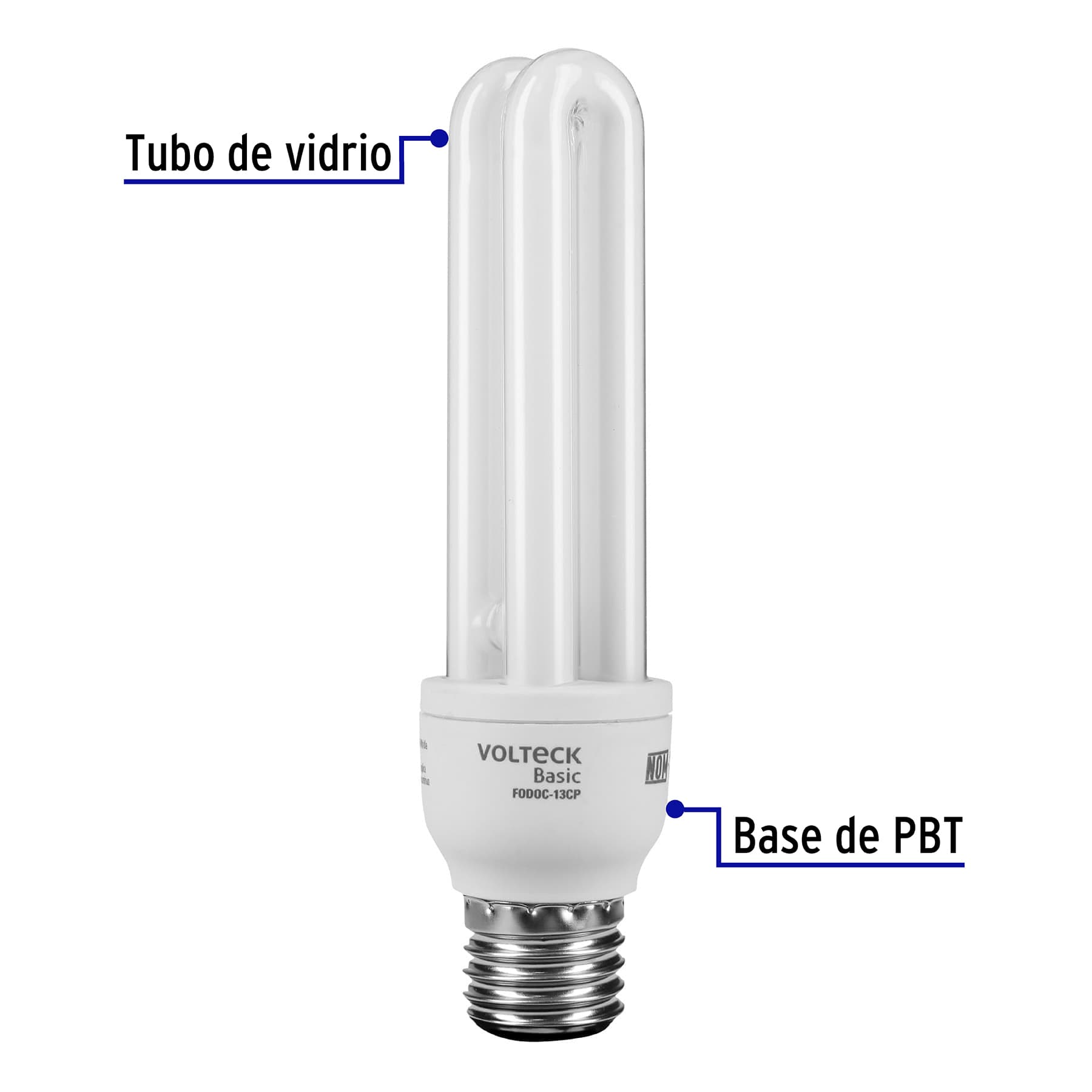Lámpara doble T4 13 W luz cálida en caja, VOLTECK