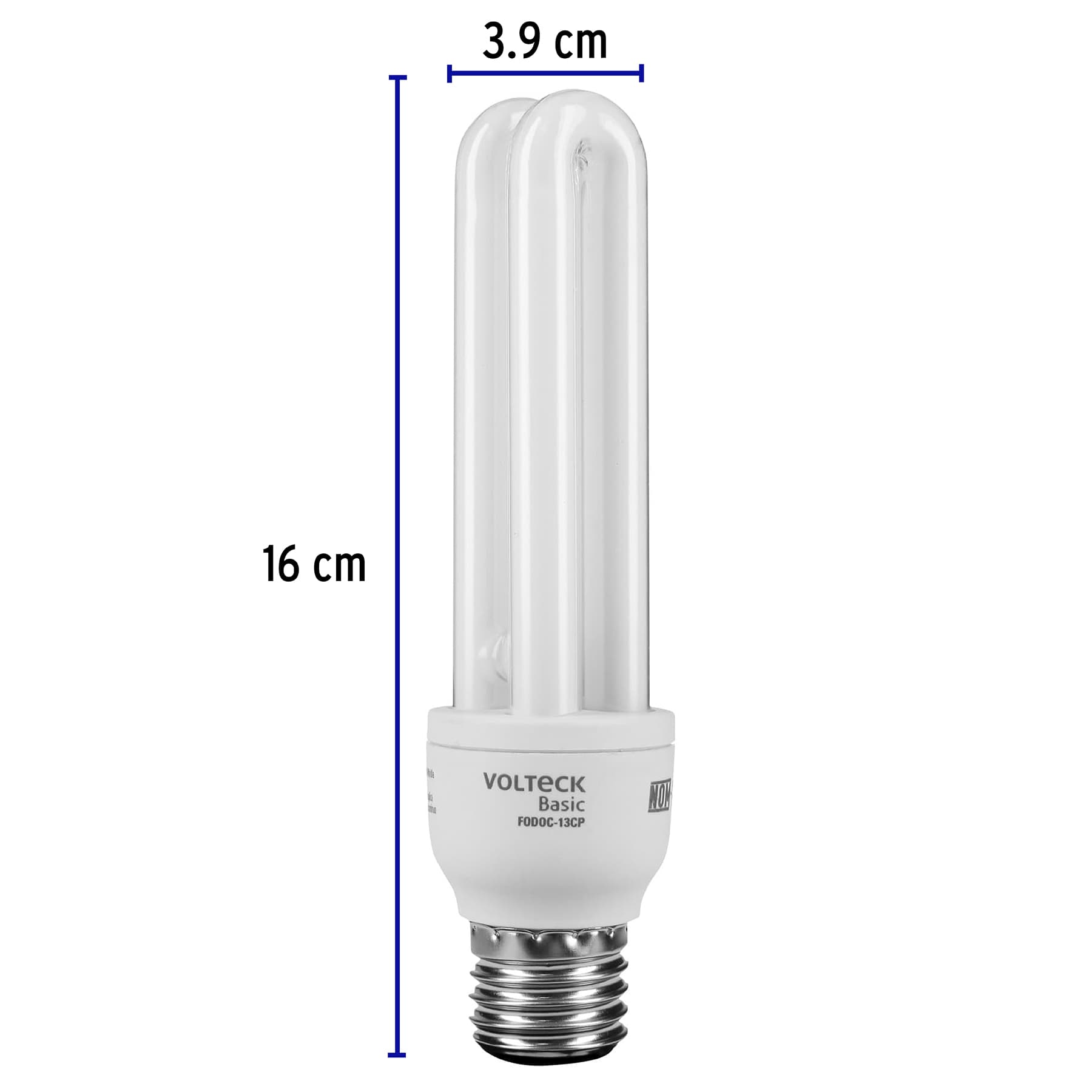 Lámpara doble T4 13 W luz cálida en caja, VOLTECK