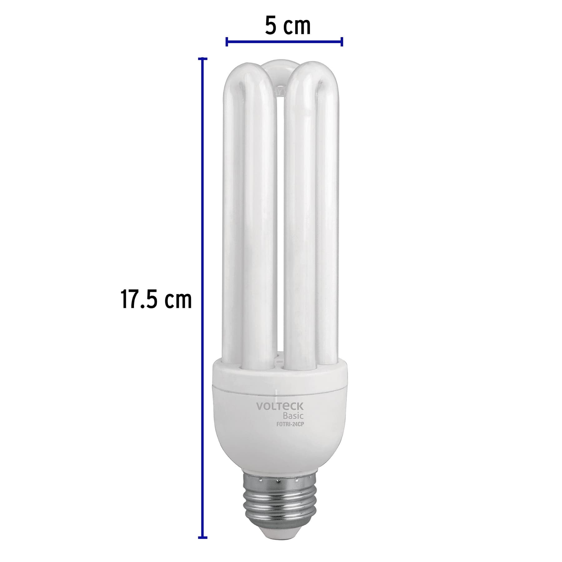 Lámpara triple T4 24 W luz de día en caja, VOLTECK