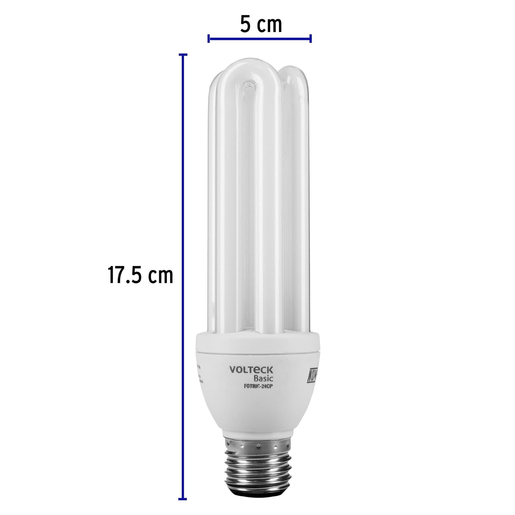 Lámpara triple T4 24 W luz cálida en caja, VOLTECK
