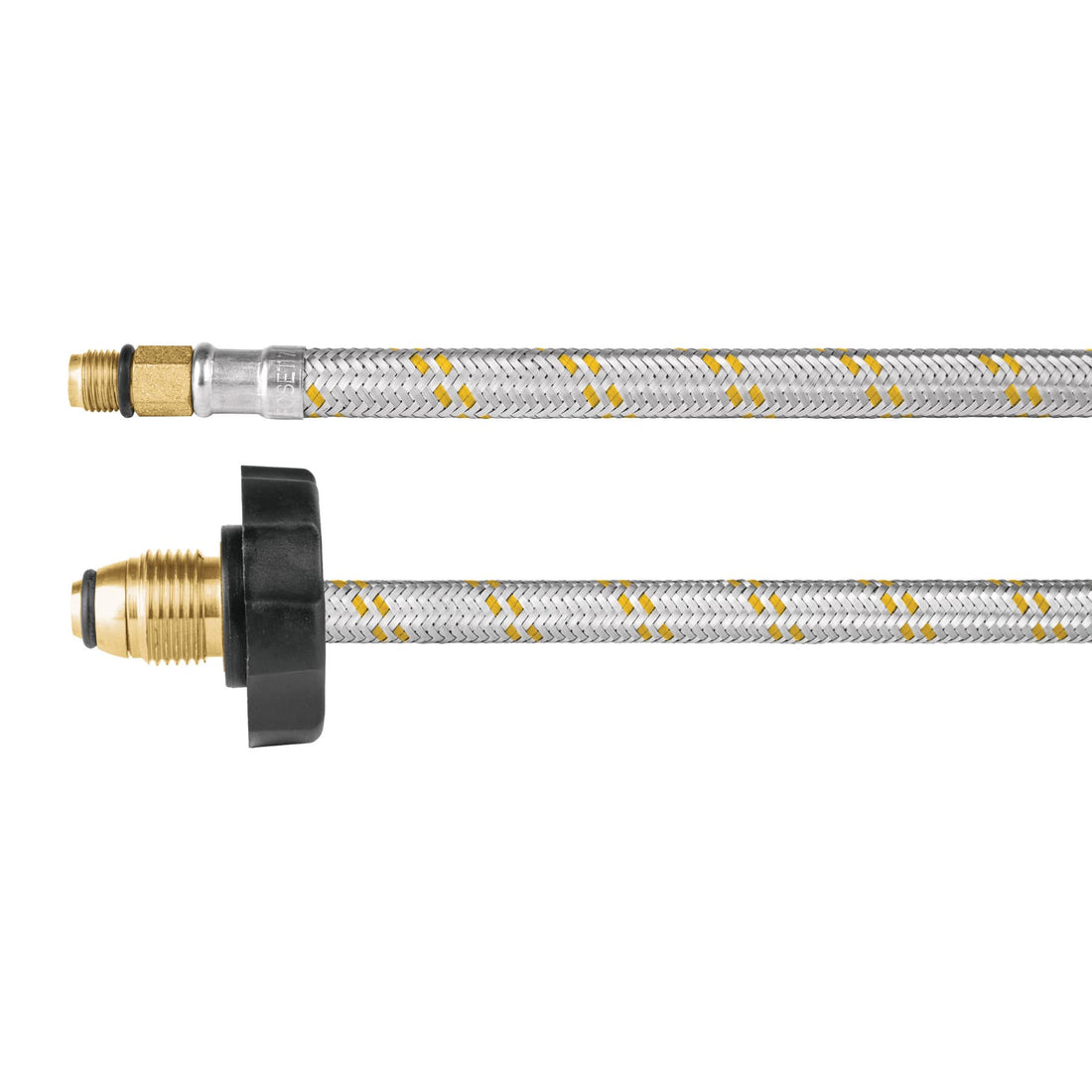 Manguera pigtail, acero inox, 7/16" x 7/8", 55 cm, FOSET