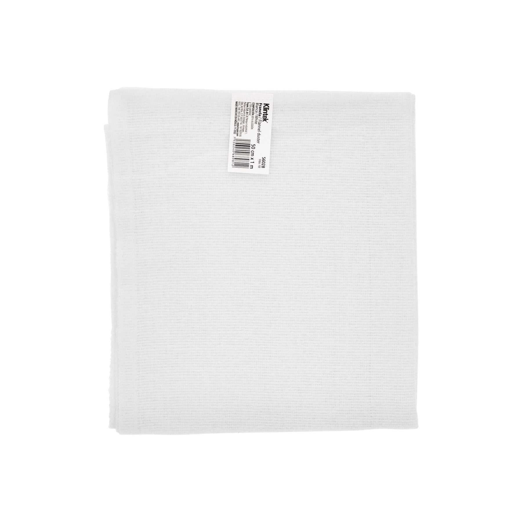 Franela blanca de algodón de 1 m, KLINTEK