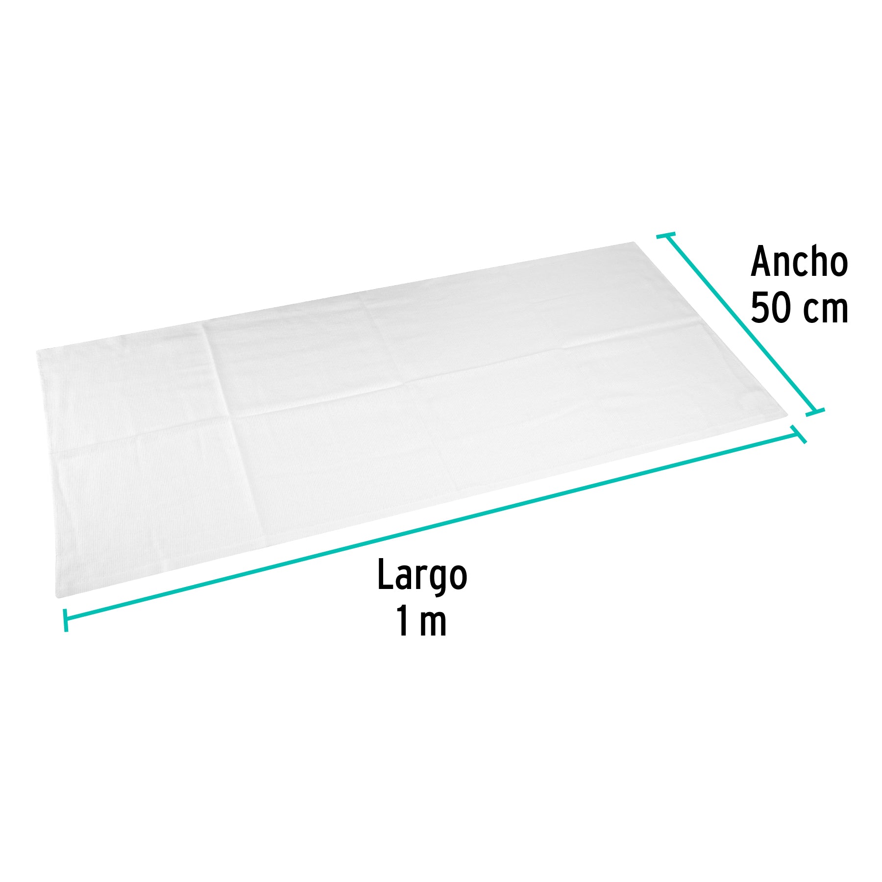 Franela blanca de algodón de 1 m, KLINTEK